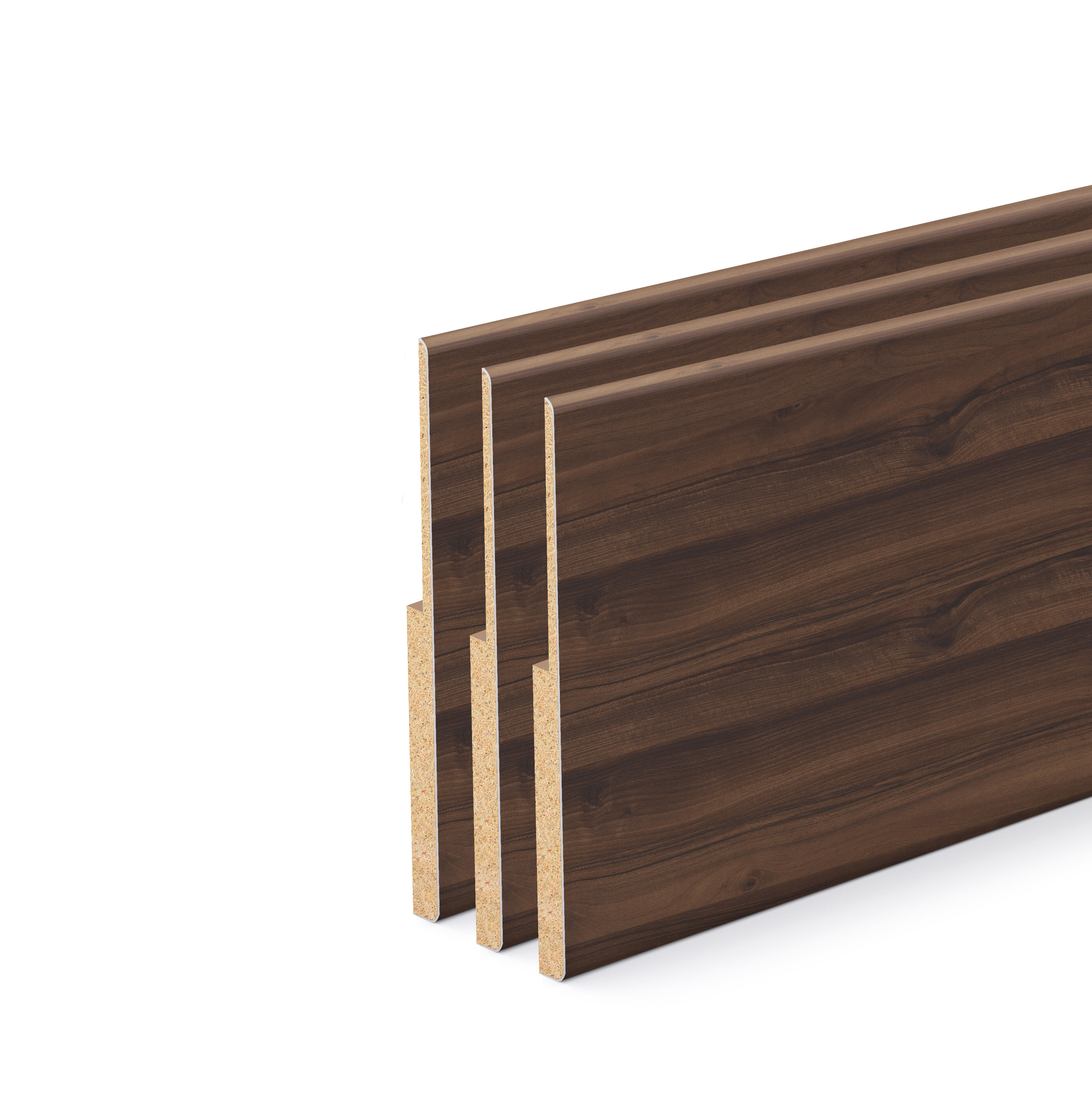 Kit de 3 recrecidos nogal nature de 117x10mm