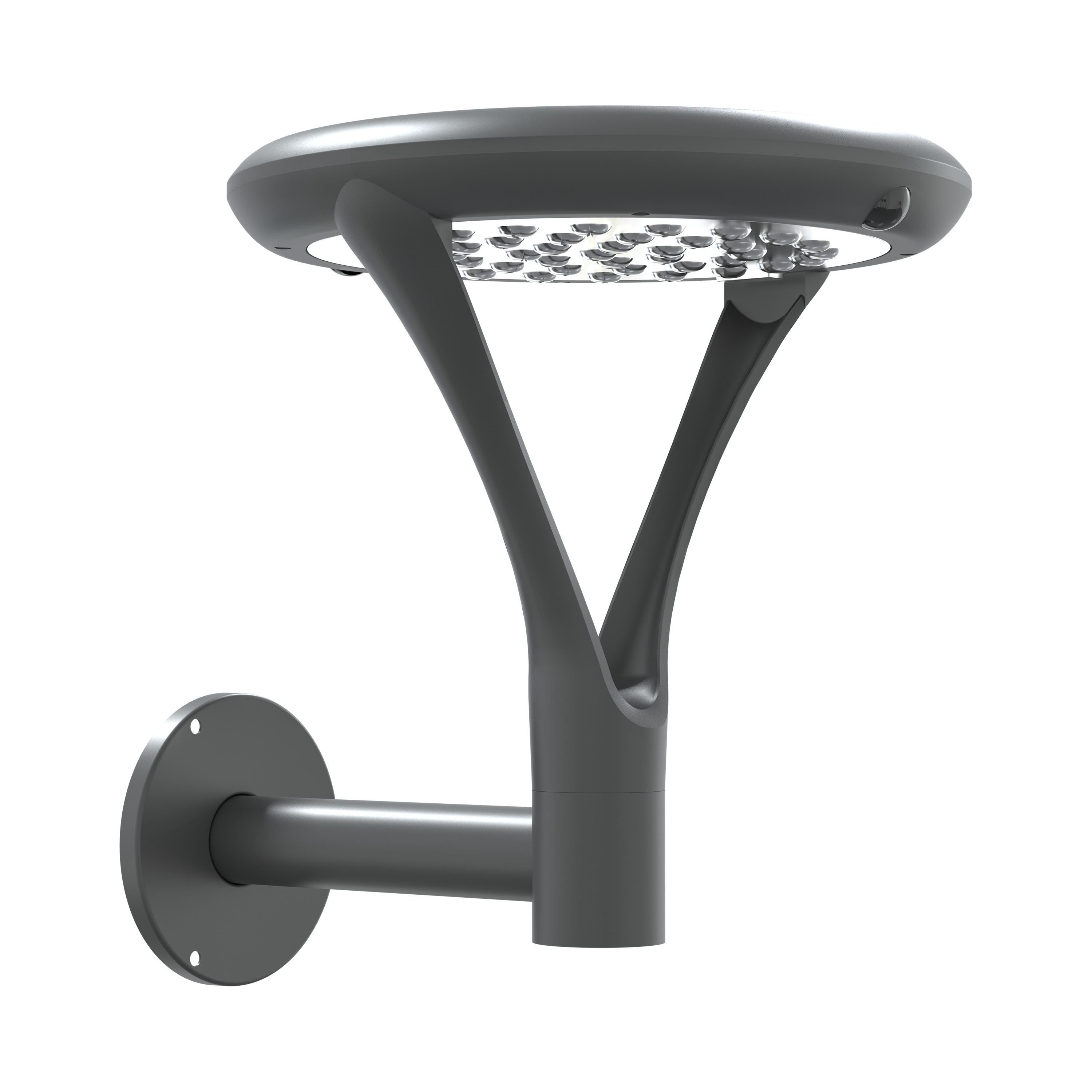 Aplique solar exterior luz led blanco neutro inspire bermeo gris con detector de movimiento ip54