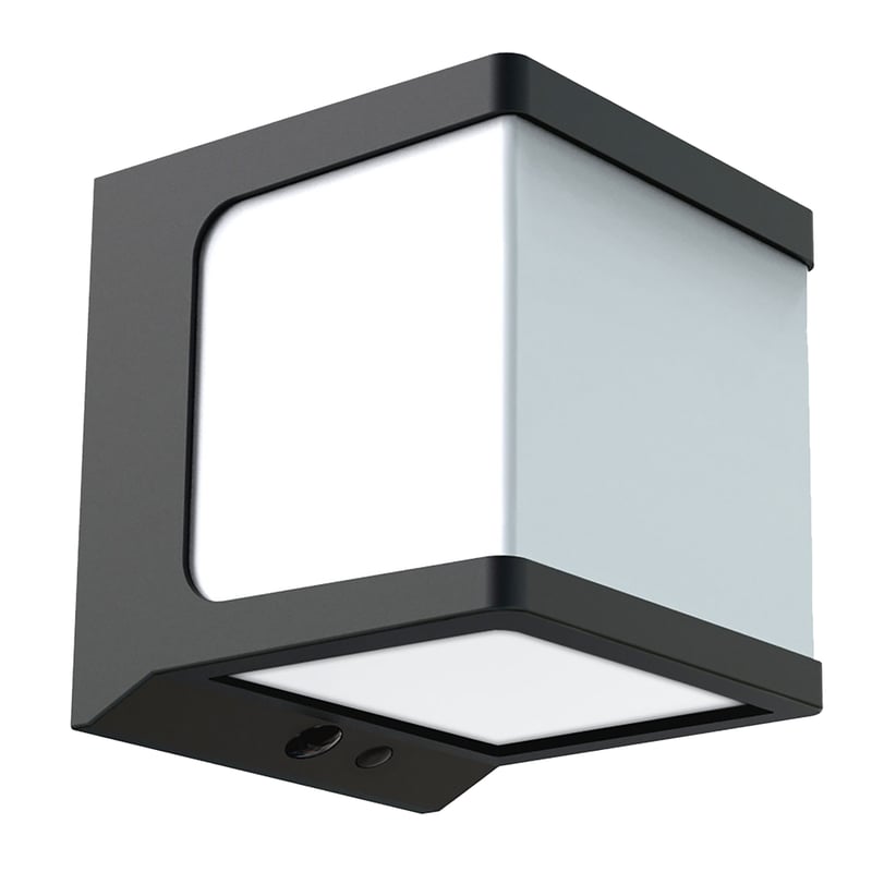 Kinkiet solarny Prospe czarny z czujnikiem IP54 LED Inspire