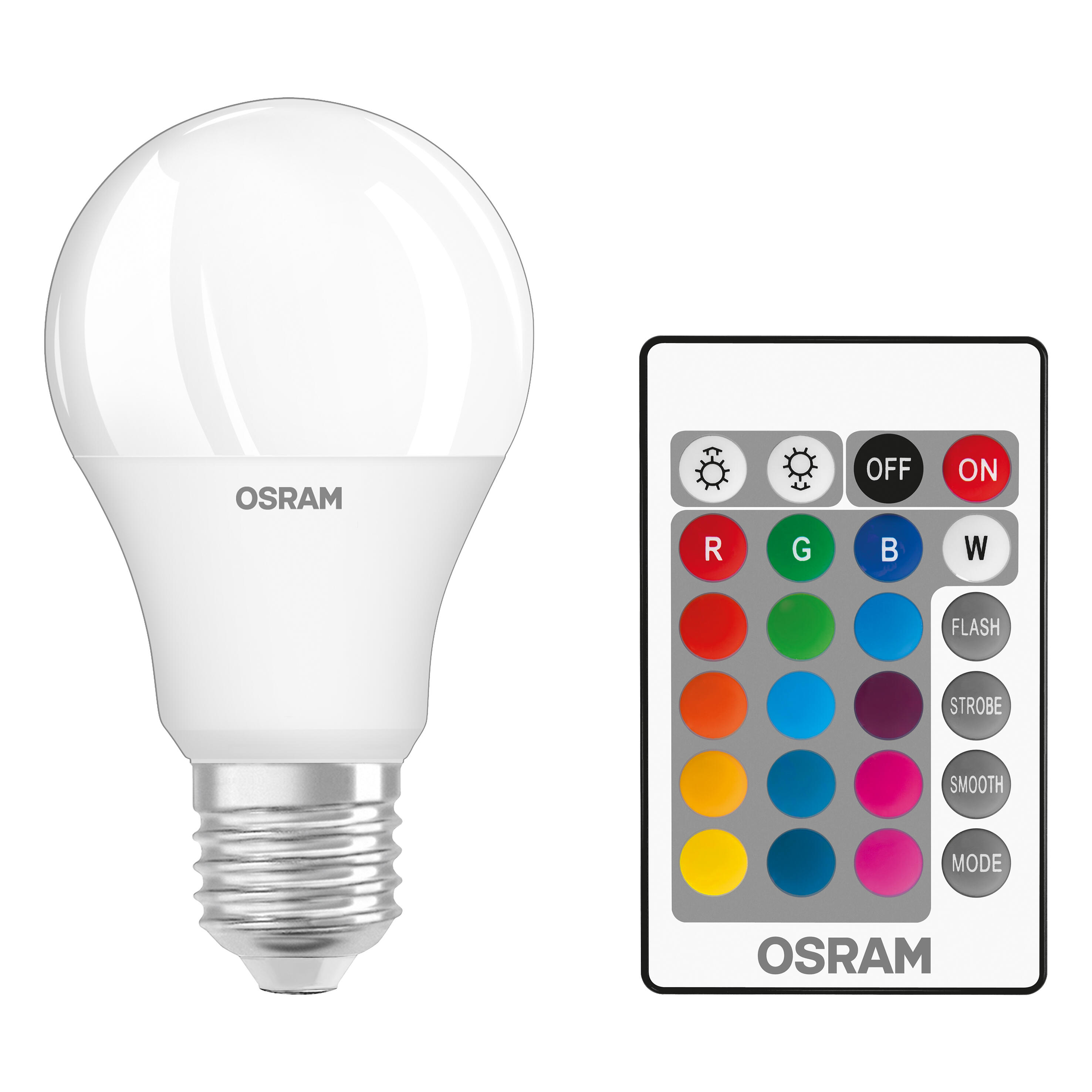 Lâmpada led smart E27 standard 806 lm Ddimável RGBW com comando Osram
 - 2