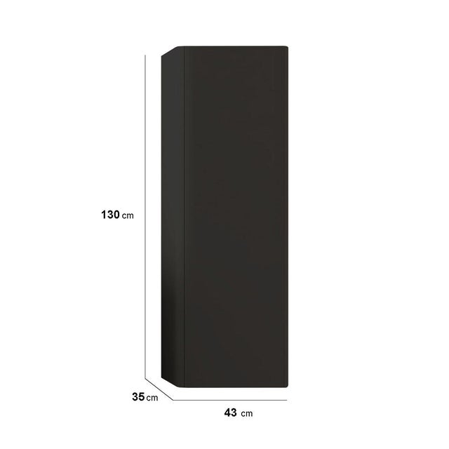 Colonne 1p l.43 x H.130 x P.35 cm graphite Icona