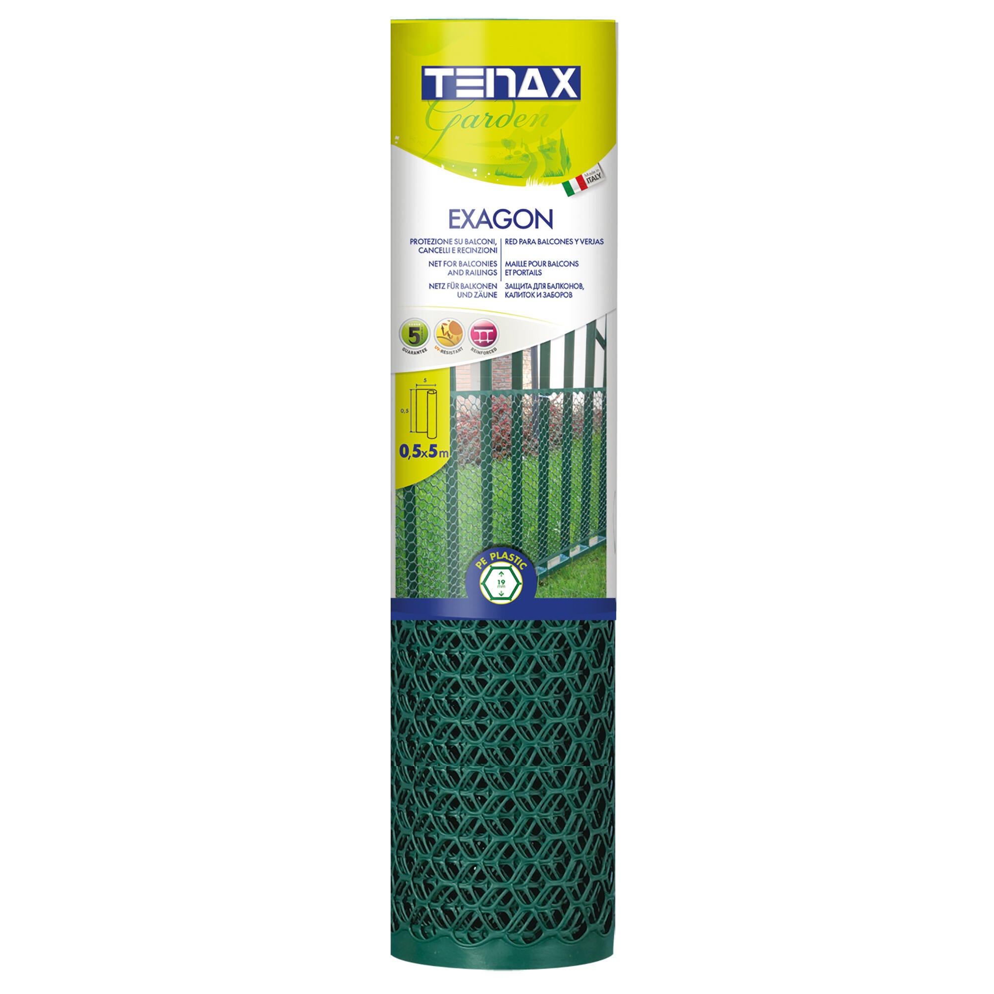 Rete in plastica EXAGON verde H 0.5 x L 5 m - 4