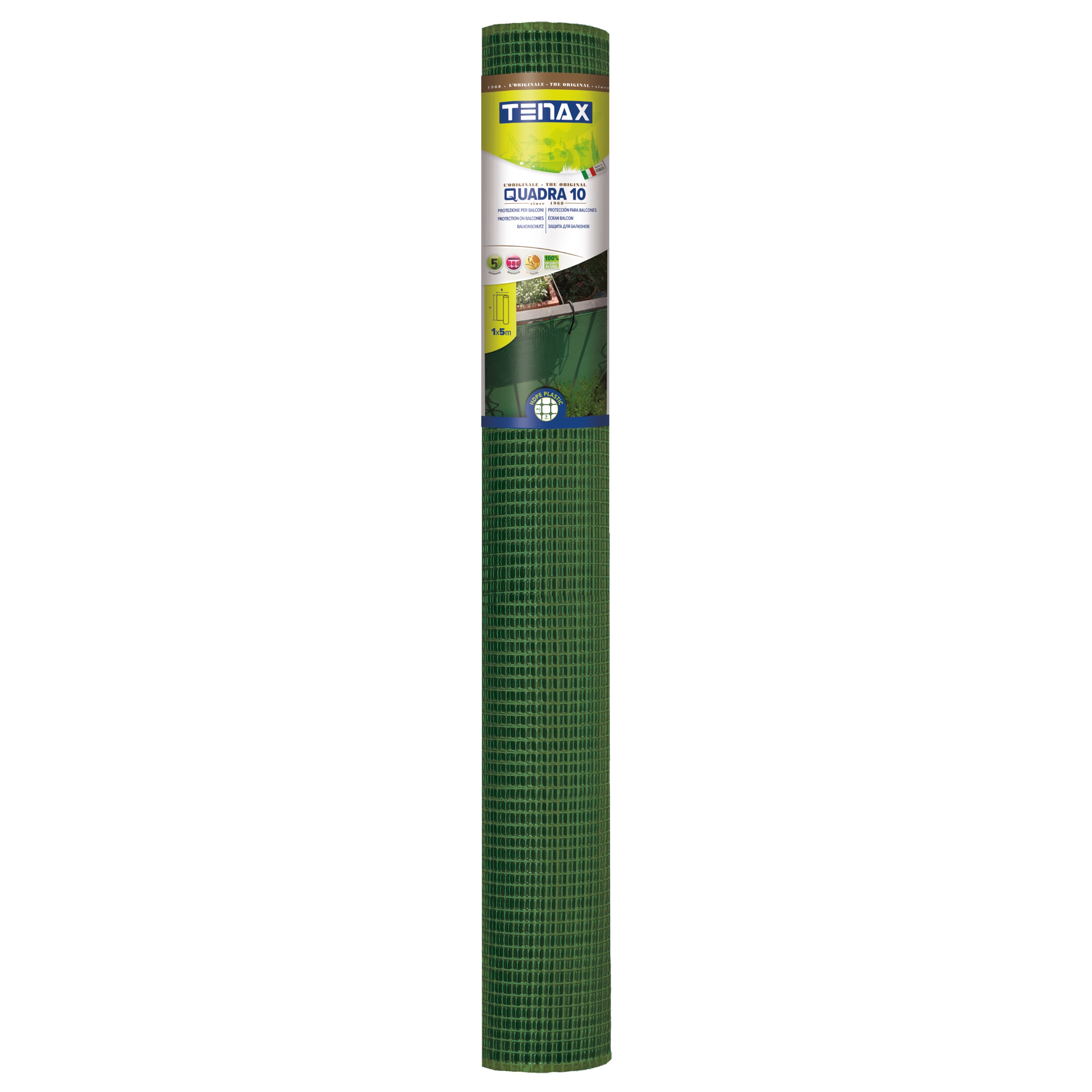 Rete in plastica Quadra 10 verde H 1 x L 5 m - 6