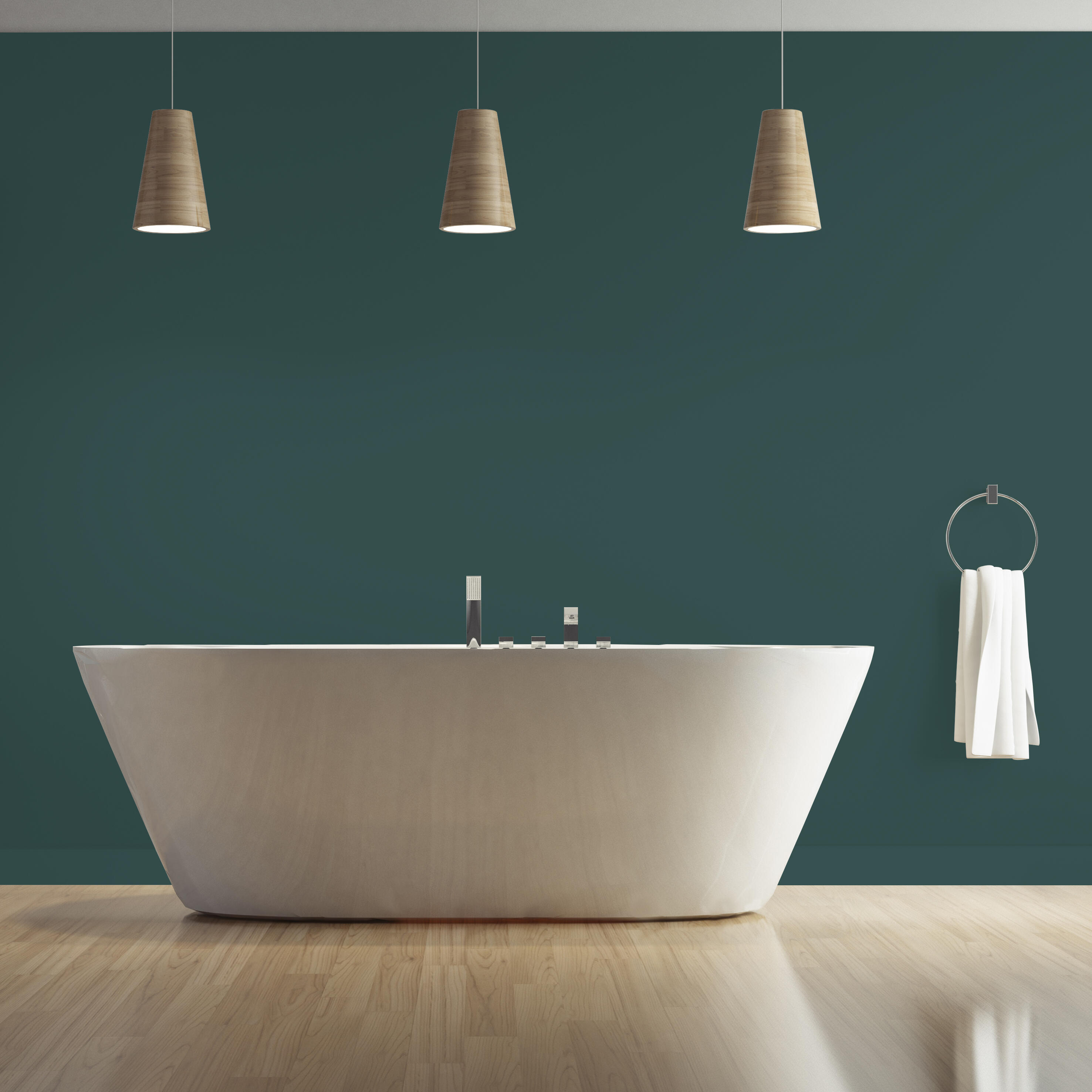 Peinture mur vert armerie satin RIPOLIN Cuisine et bain 2L - 3