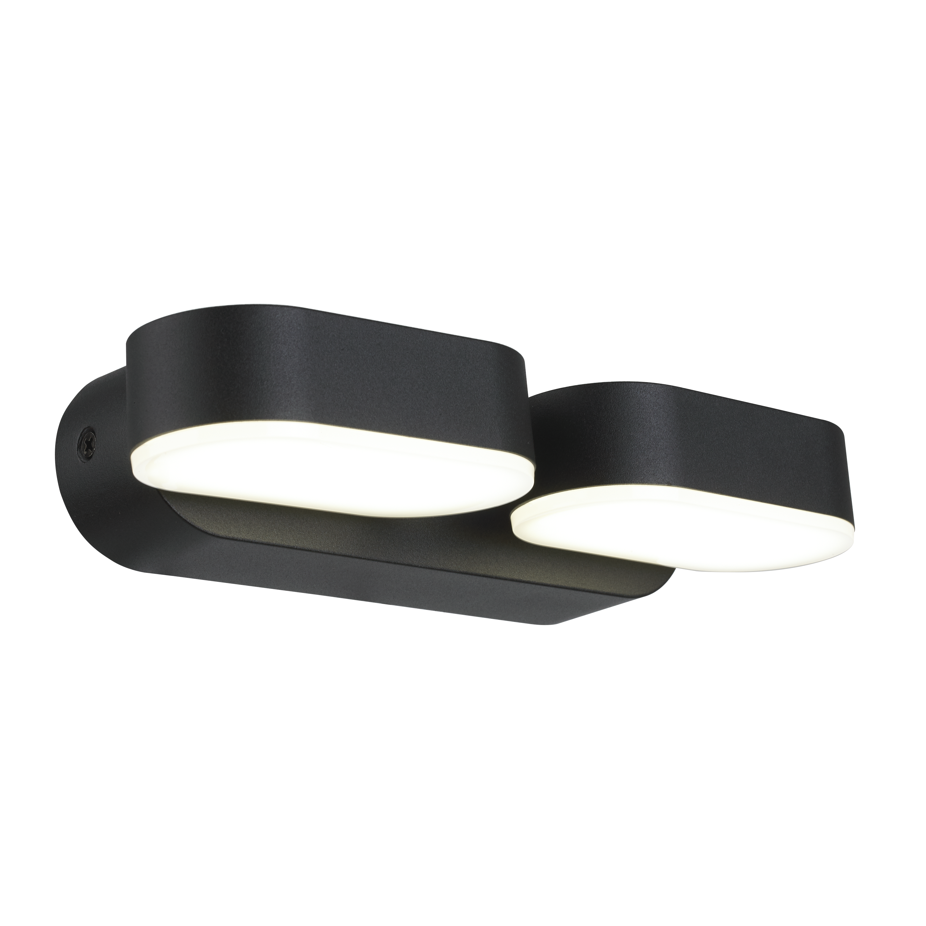 Candeeiro de parede com lâmpada de exterior Arund LED 2 luzes 1600lm preto Inspire - 2