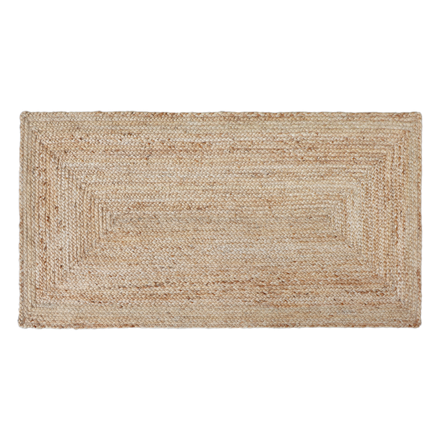 Alfombra pie de cama yute Nils 80x150cm tejido plano INSPIRE étnico beige natural