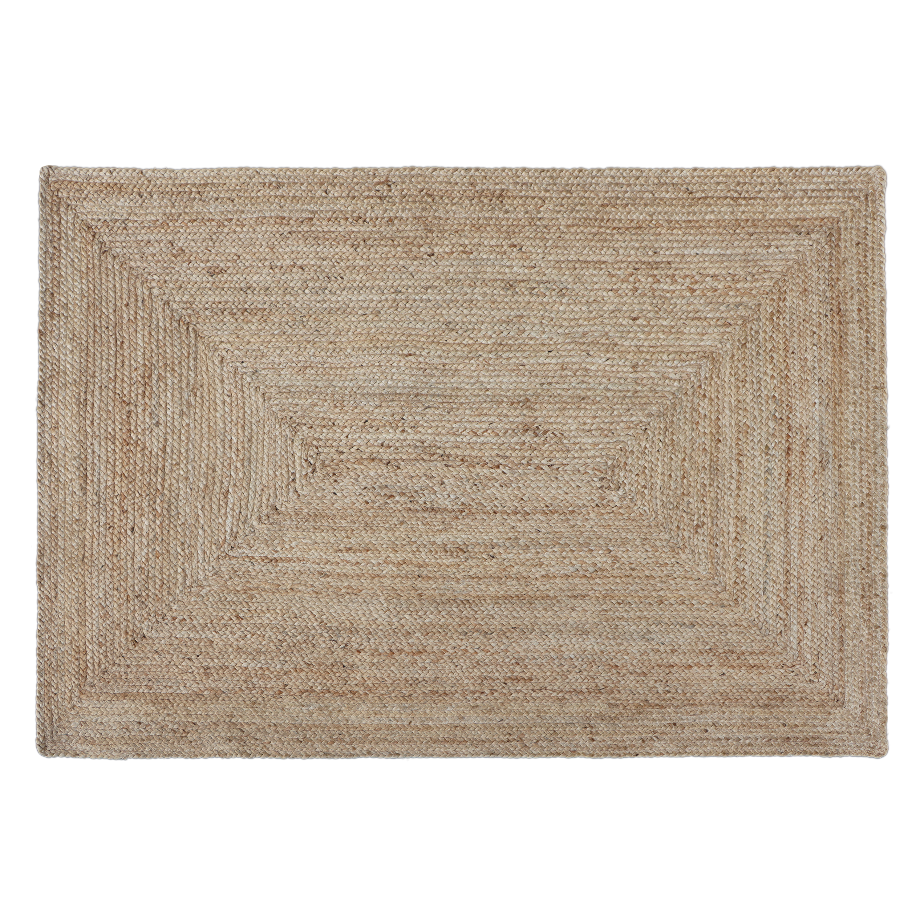 Alfombra yute tejido plano inspire ronda nils beige natural 160x230cm