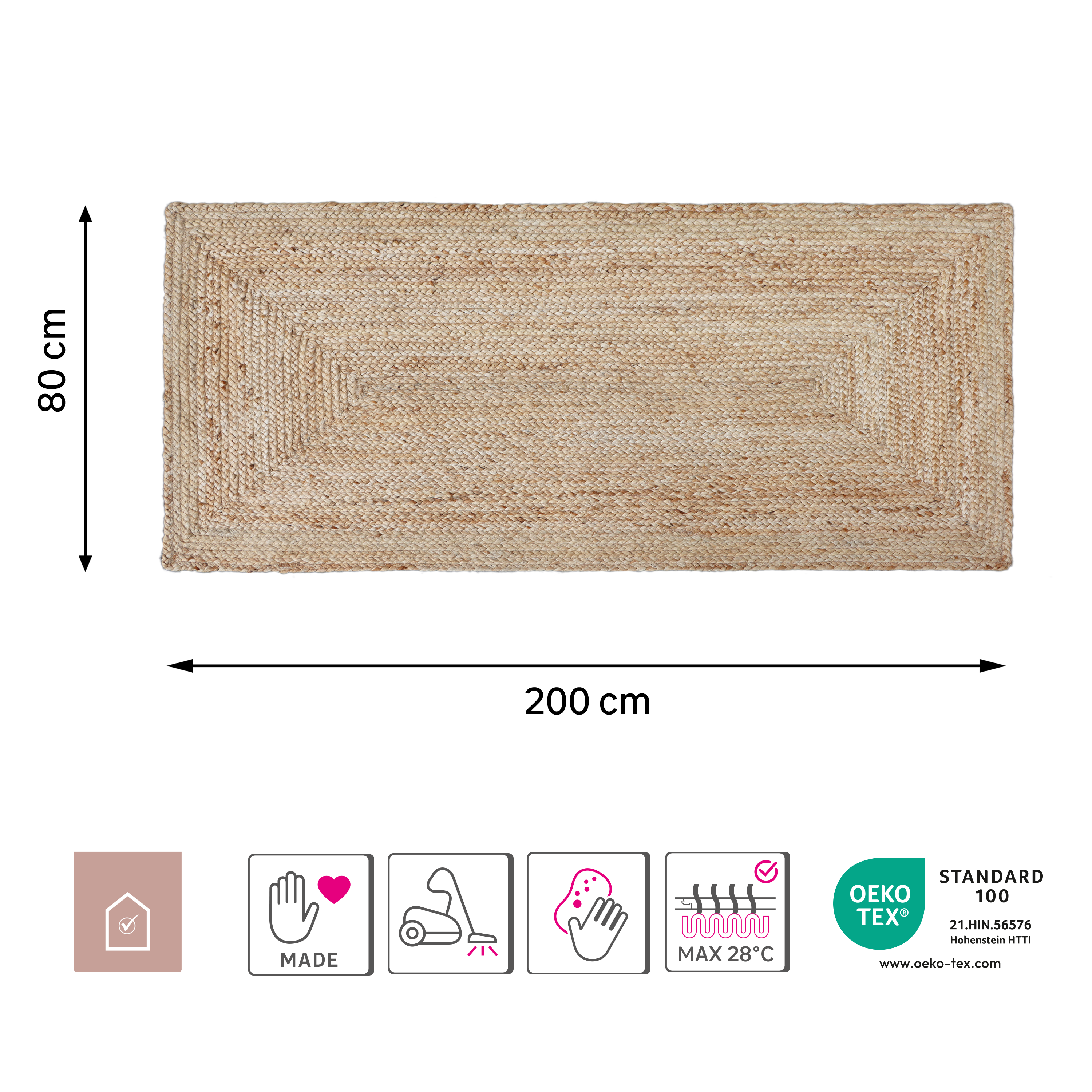 Dywan z juty Nils 80 x 200 cm Inspire - 10