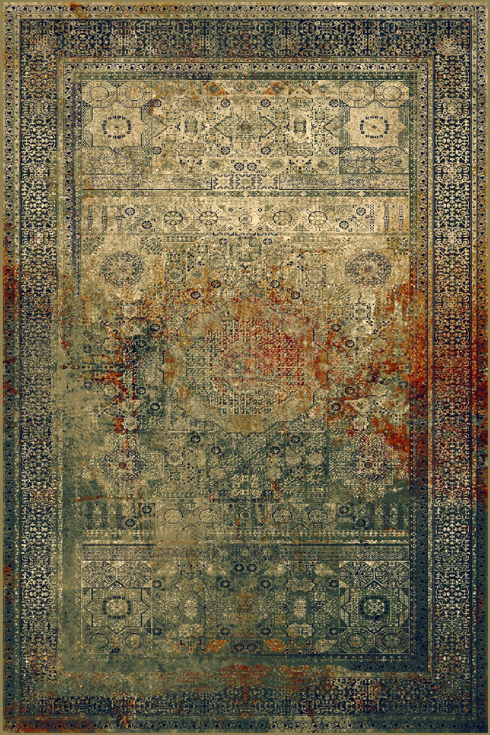 Dywan wełniany Omega Mamluk Szmaragd 170 x 235 cm