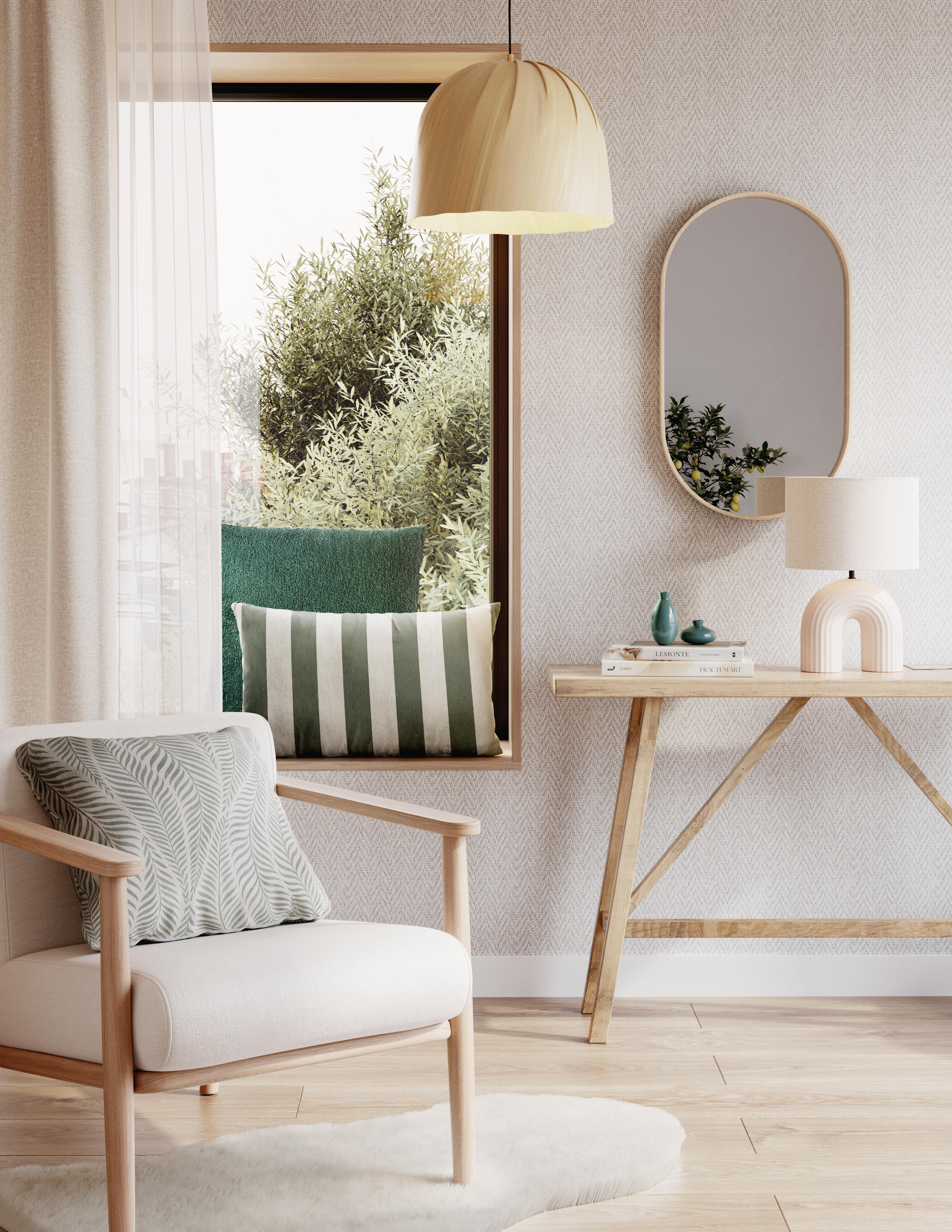 Cortinado ilhós Ayden 140x270cm natural - 10