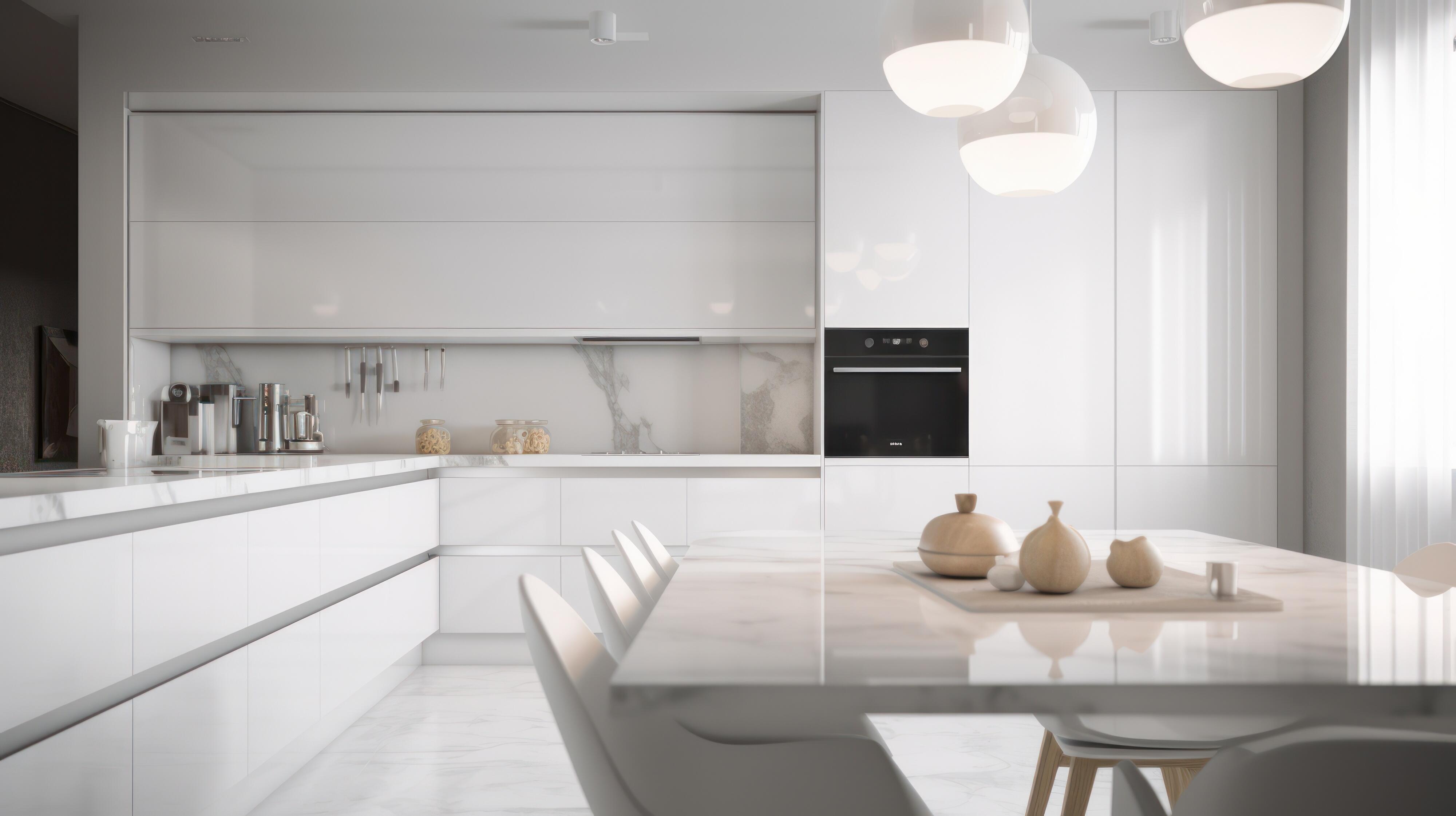 Cucina minimal total white | Leroy Merlin