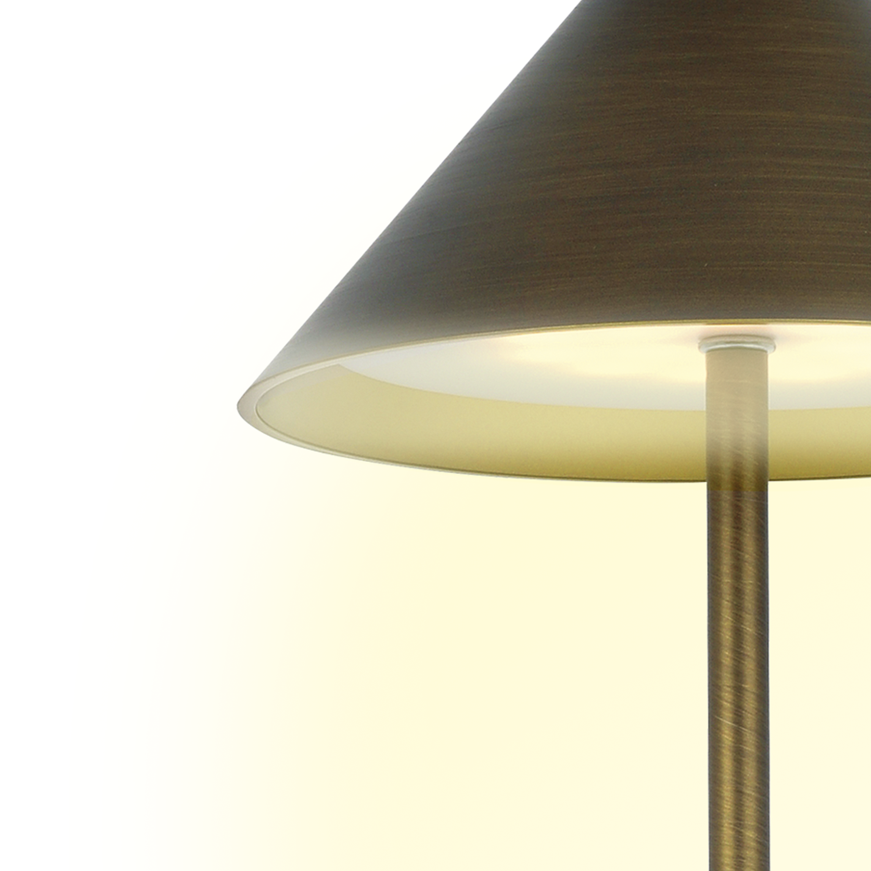 Lámpara de mesa sin cable LED Malia INSPIRE con estructura cobre luz cálida 3000K - 9