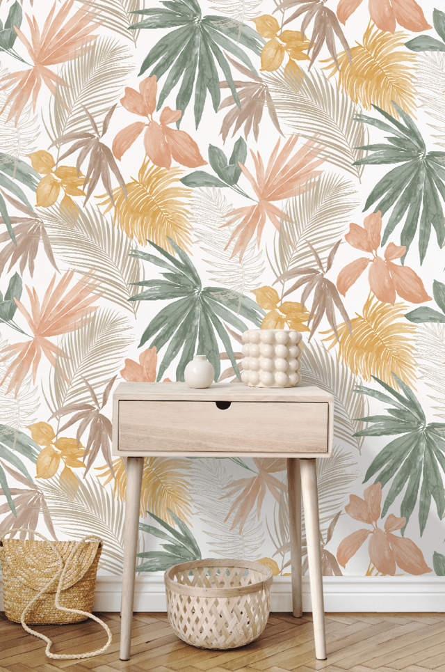 Papier peint intissé Wild palms pastel