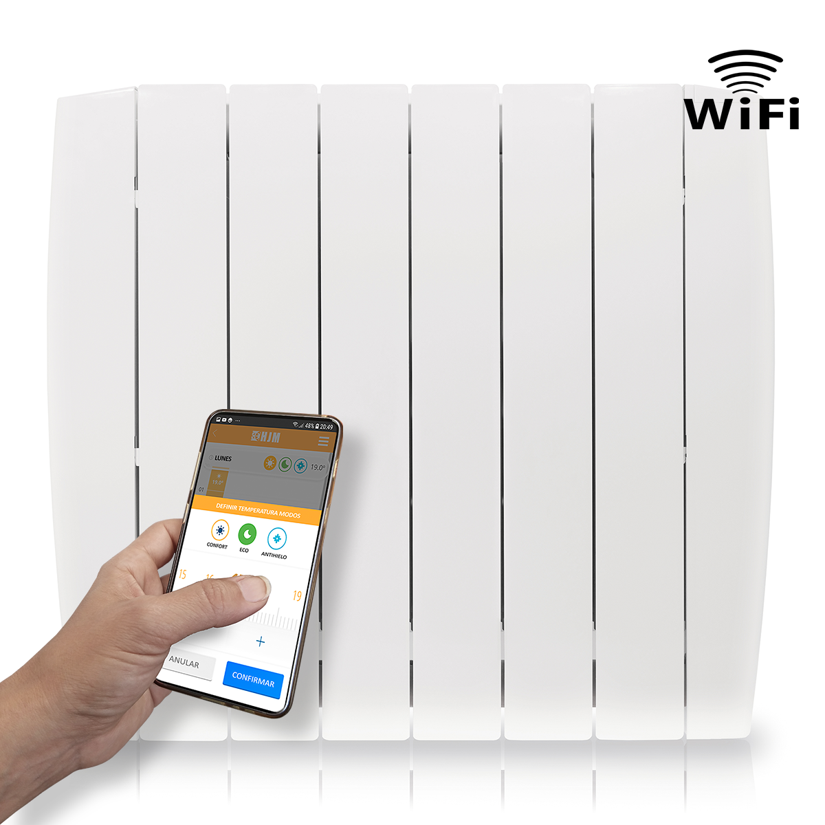 Emisor Térmico Cerámico OPTIMA 1000W, Bajo Consumo-Programable 24