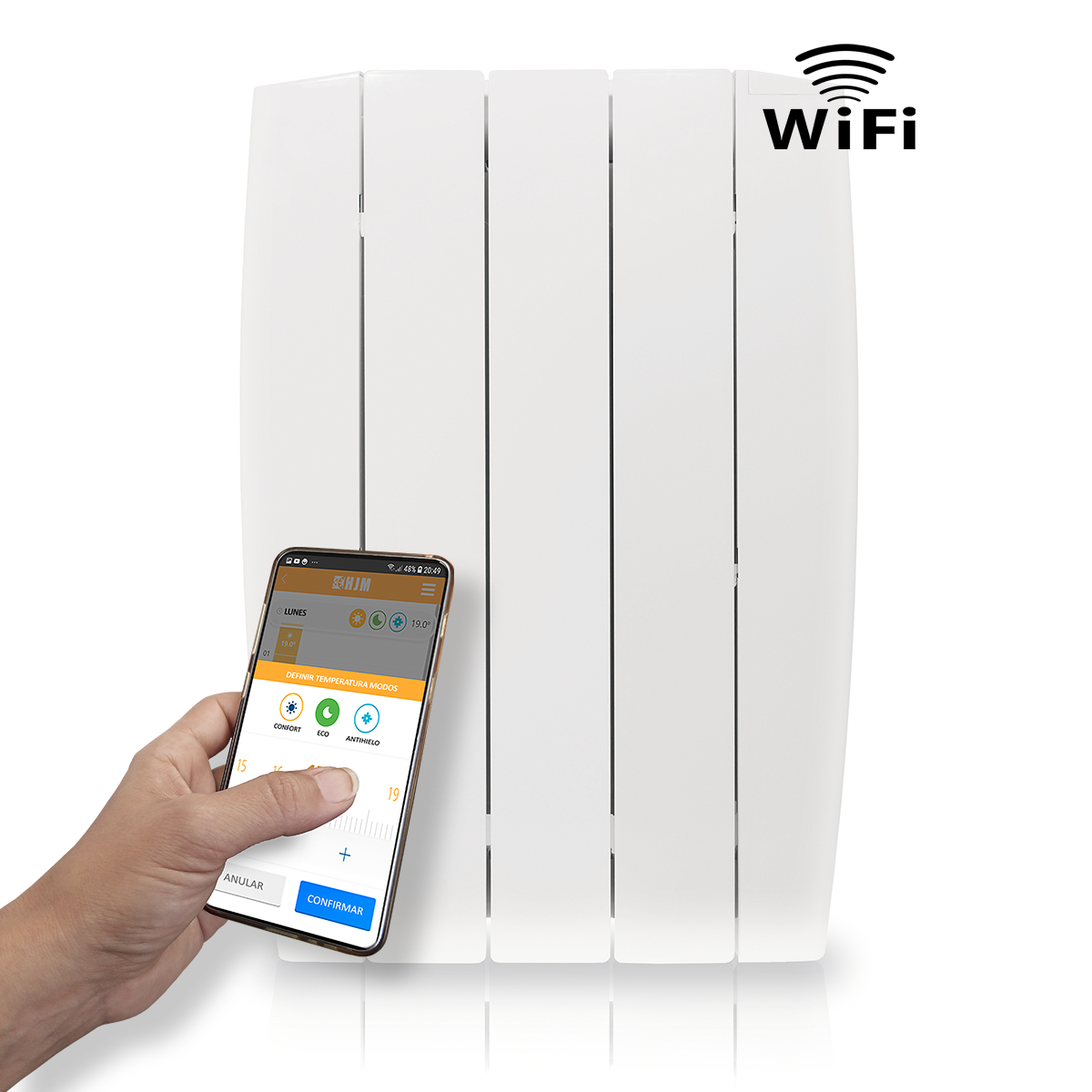 Emisor térmico cerámico hjm optima 500w wifi