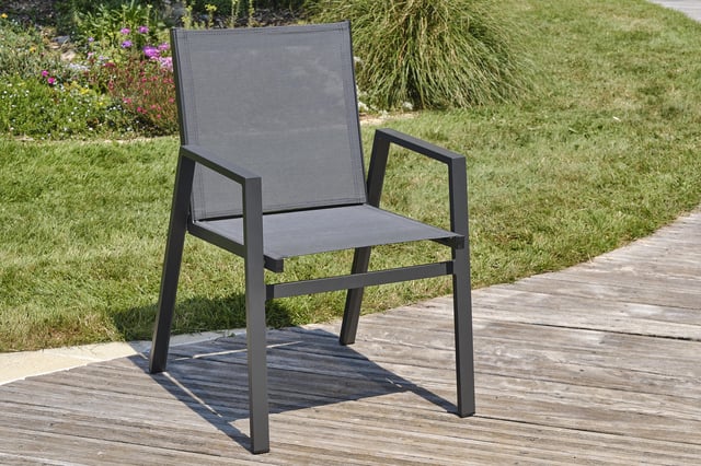 Fauteuil DCB GARDEN Floride en aluminium noir