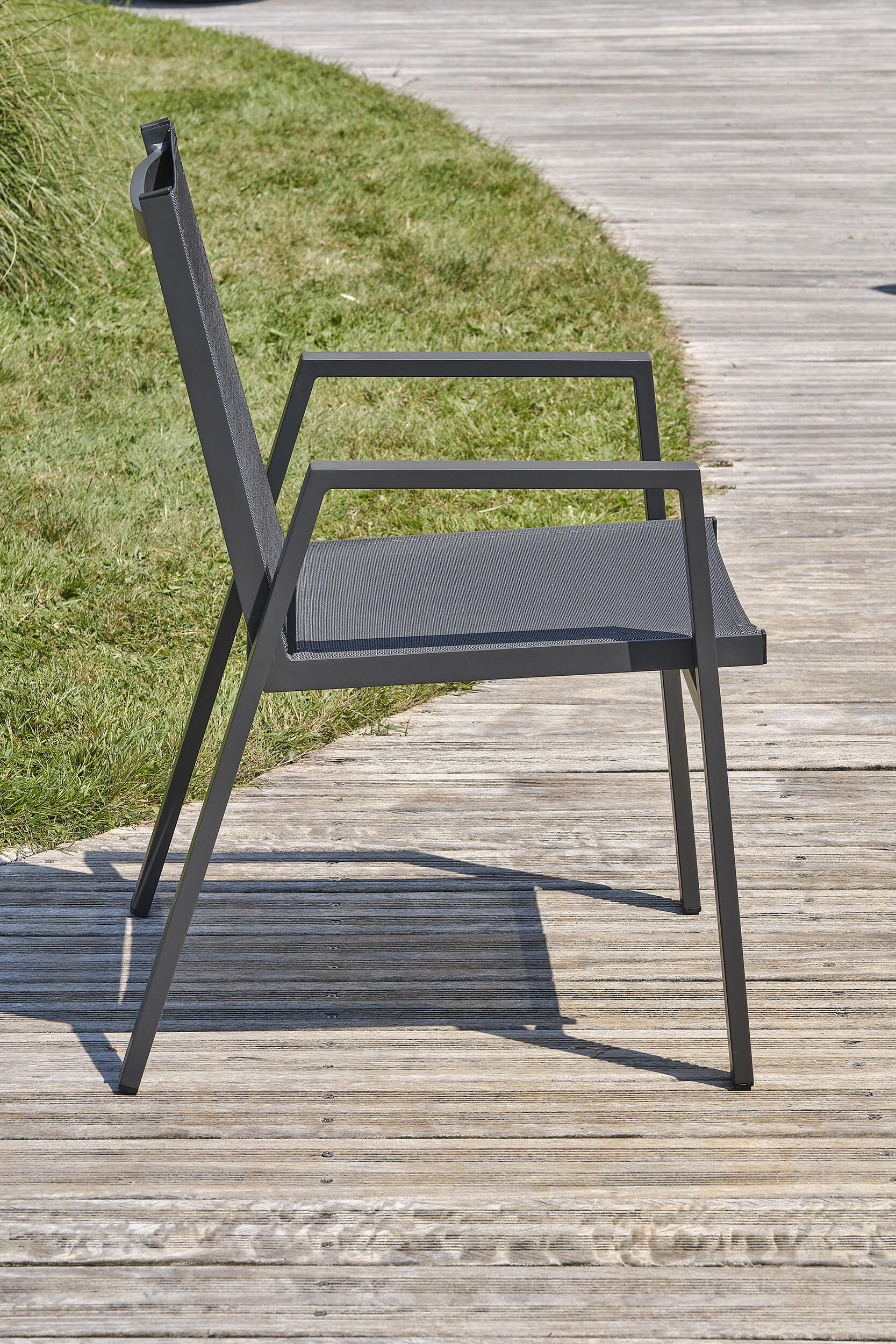 Fauteuil DCB GARDEN Floride en aluminium noir - 4