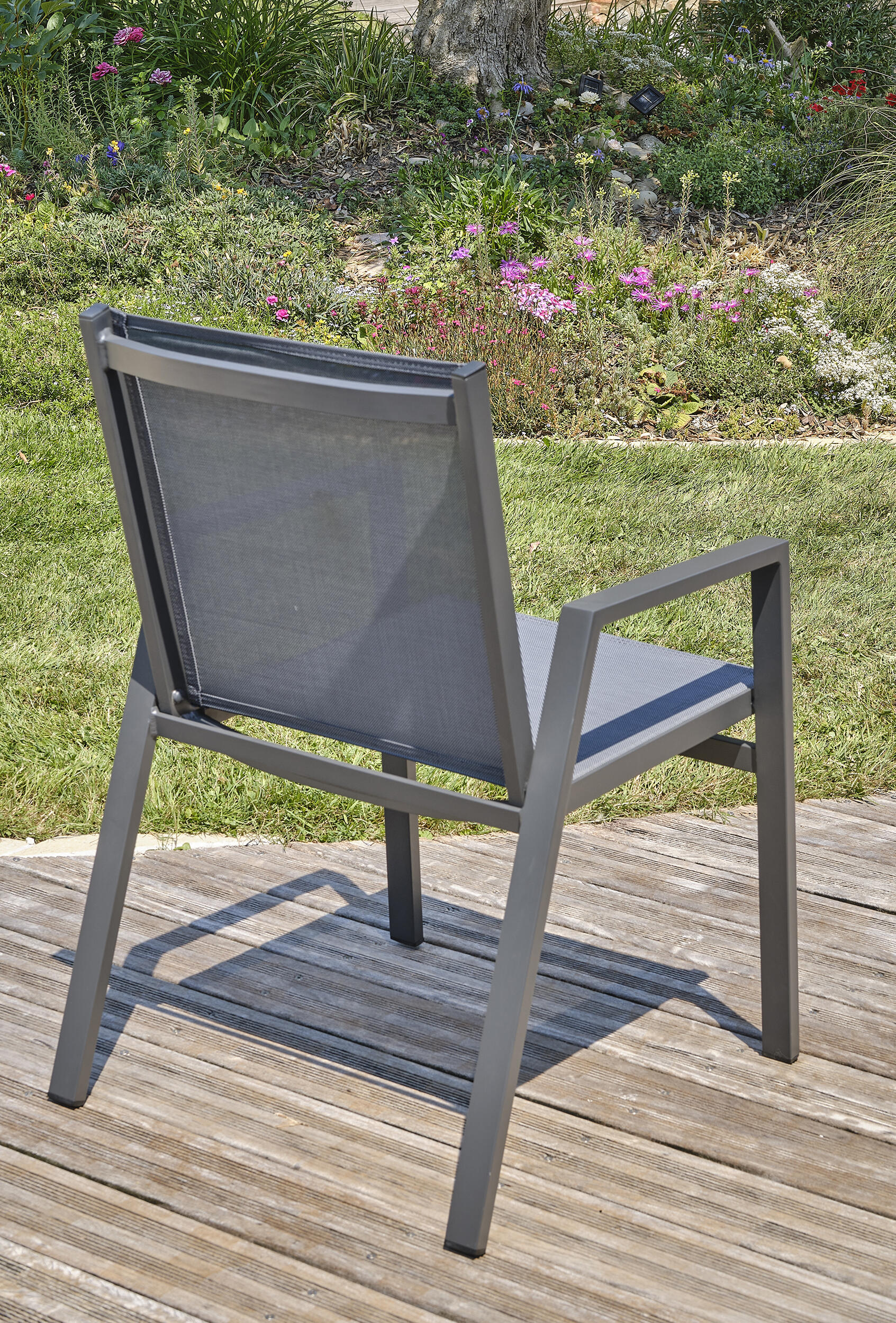 Fauteuil DCB GARDEN Floride en aluminium noir - 3
