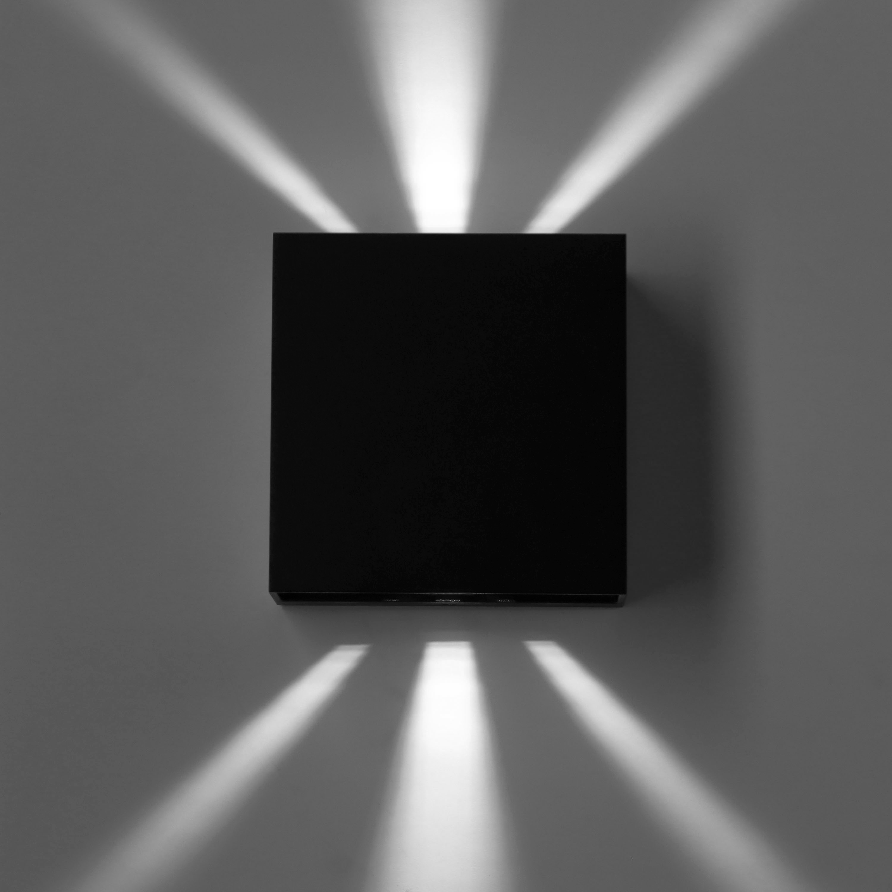 Applique LED design da esterno Baiona doppia luce nero IP65, luce bianco naturale 1400 lumen, INSPIRE - 2