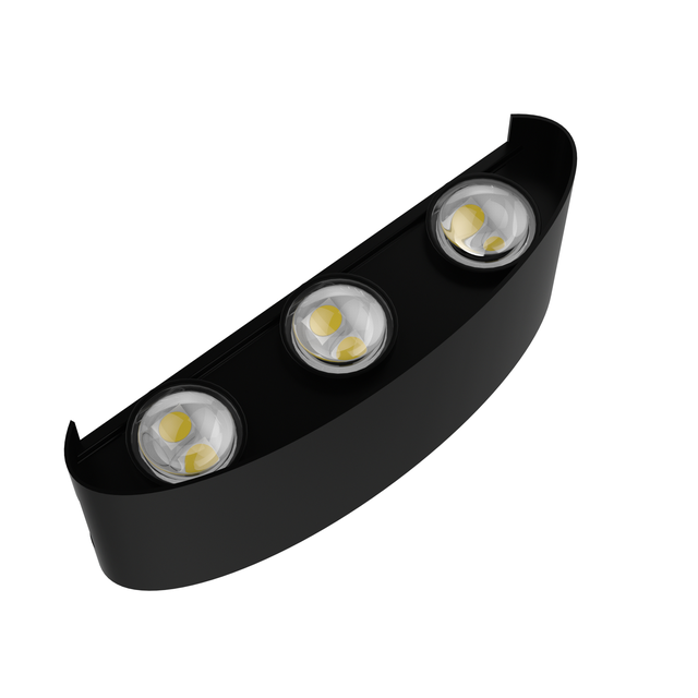 Kinkiet zewnętrzny Quiroga LED 958 lm czarny IP54 Inspire