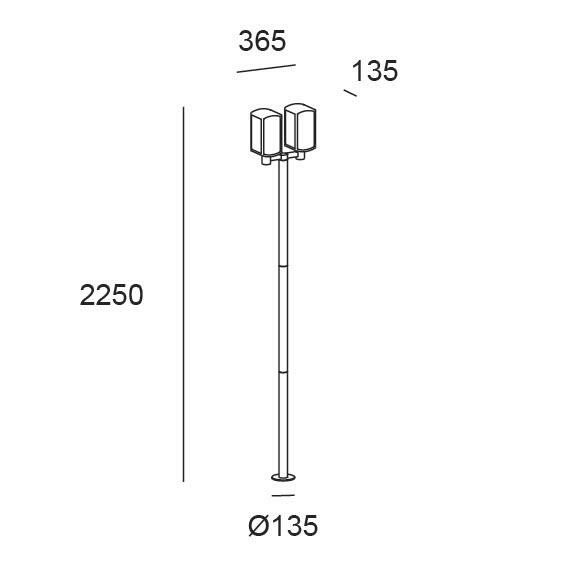 Potelet extérieur Bord de mer, E27 max 25W noir Daroca INSPIRE - 5