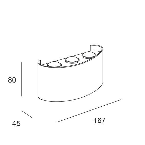 Applique extérieure led 958 lumens, blanc chaud, noir QuirogaINSPIRE - 6