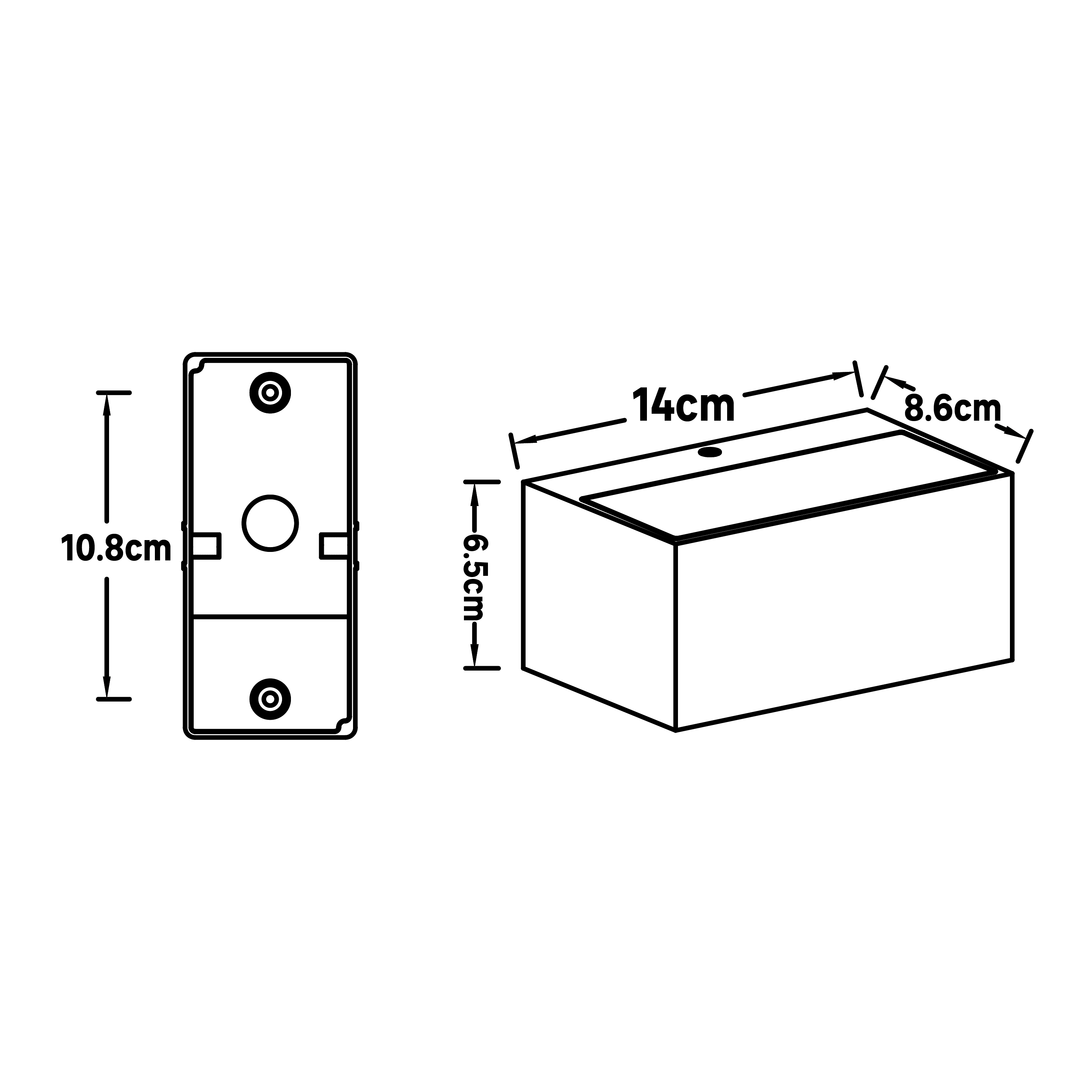 Candeeiro de parede Brandsen 900 lm 4000K ip54 vidro preto Inspire - 6