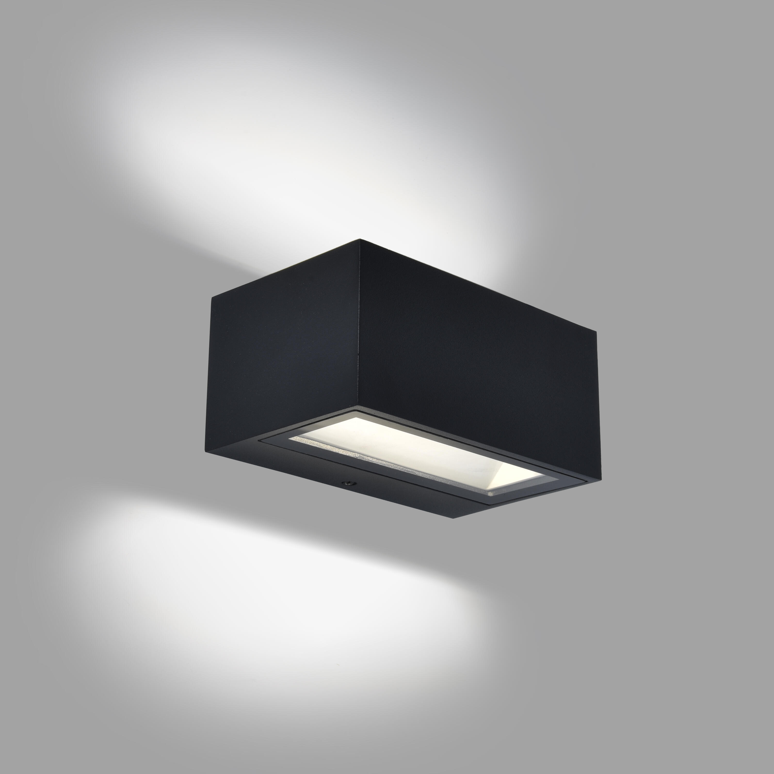 Candeeiro de parede Brandsen 900 lm 4000K ip54 vidro preto Inspire - 2