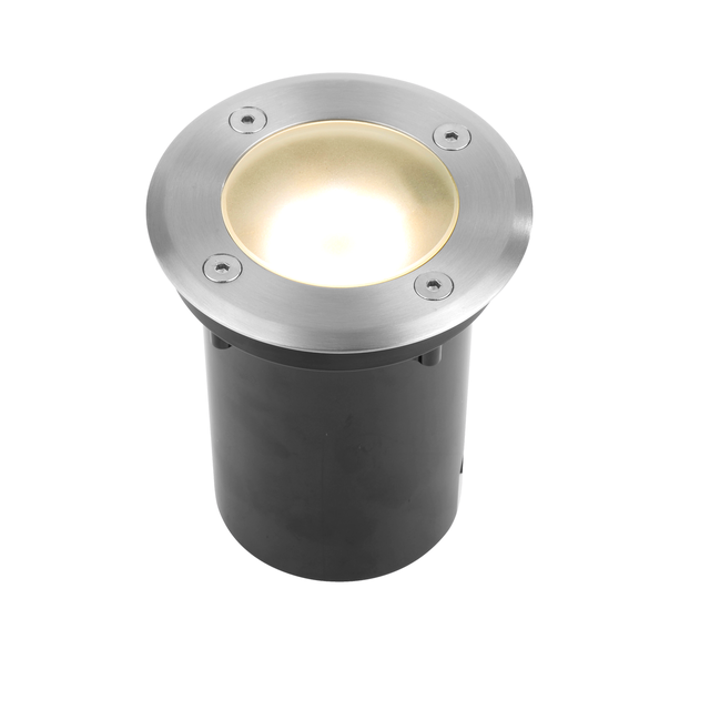 Portafaretto da incasso in alluminio nero GU10 tondo IP67 INSPIRE