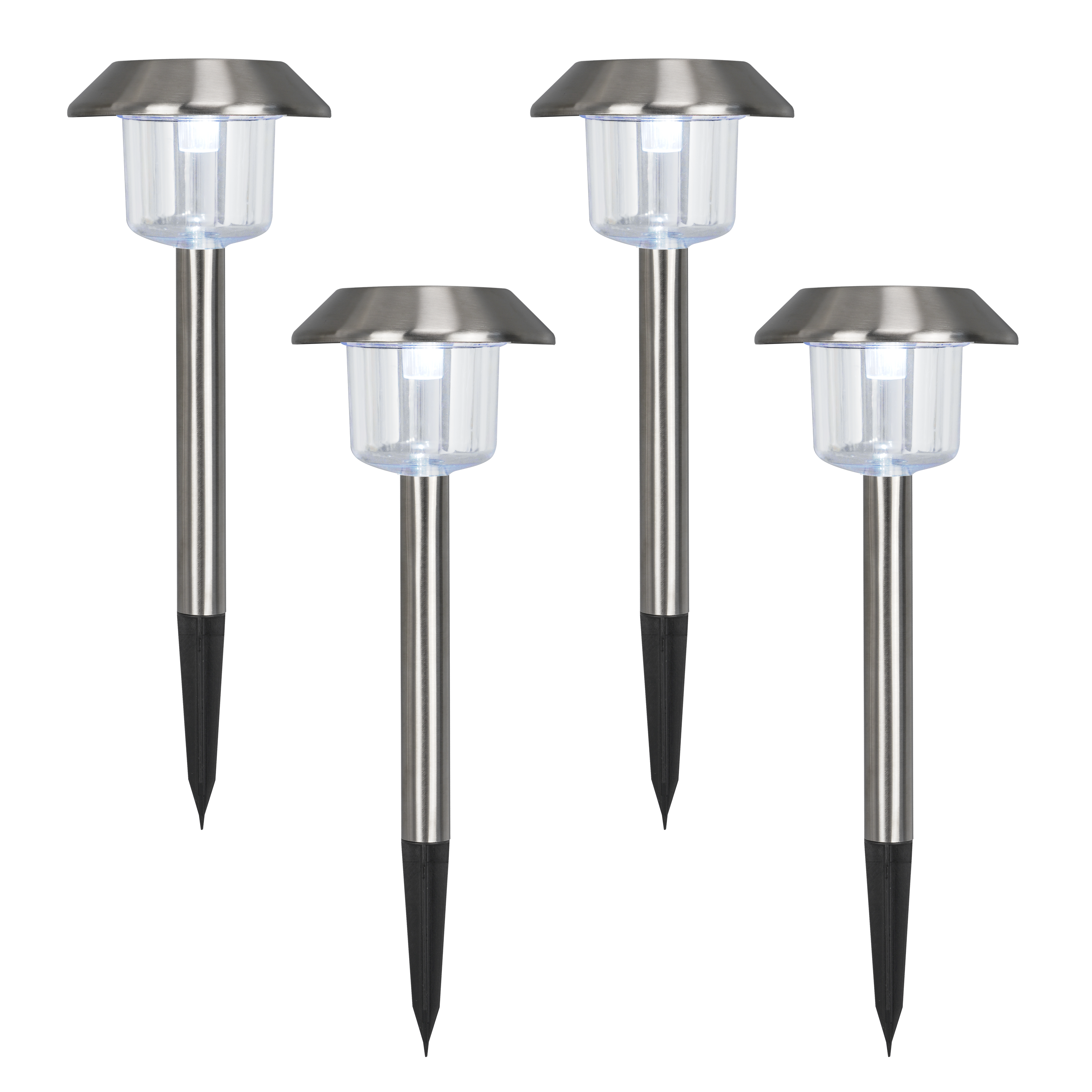 Pack de 4 balizas jardín solar exterior LED color ajustable gris INSPIRE  Yambo IP44 con sensor crepuscular - 13