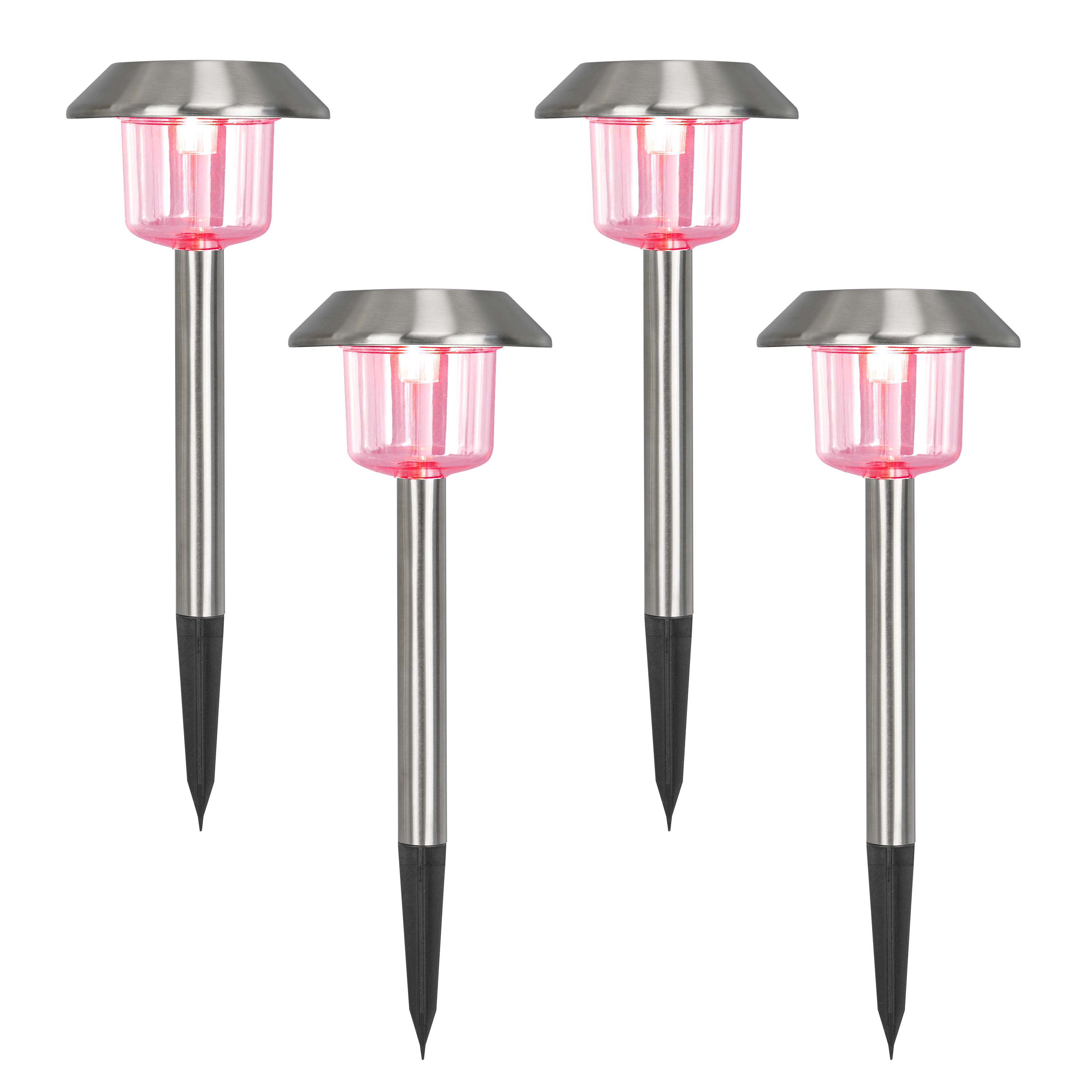 Pack de 4 balizas jardín solar exterior LED color ajustable gris INSPIRE  Yambo IP44 con sensor crepuscular - 12