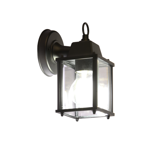 Candeeiro de parede Sanboi E27 ip44 alumínio preto Inspire