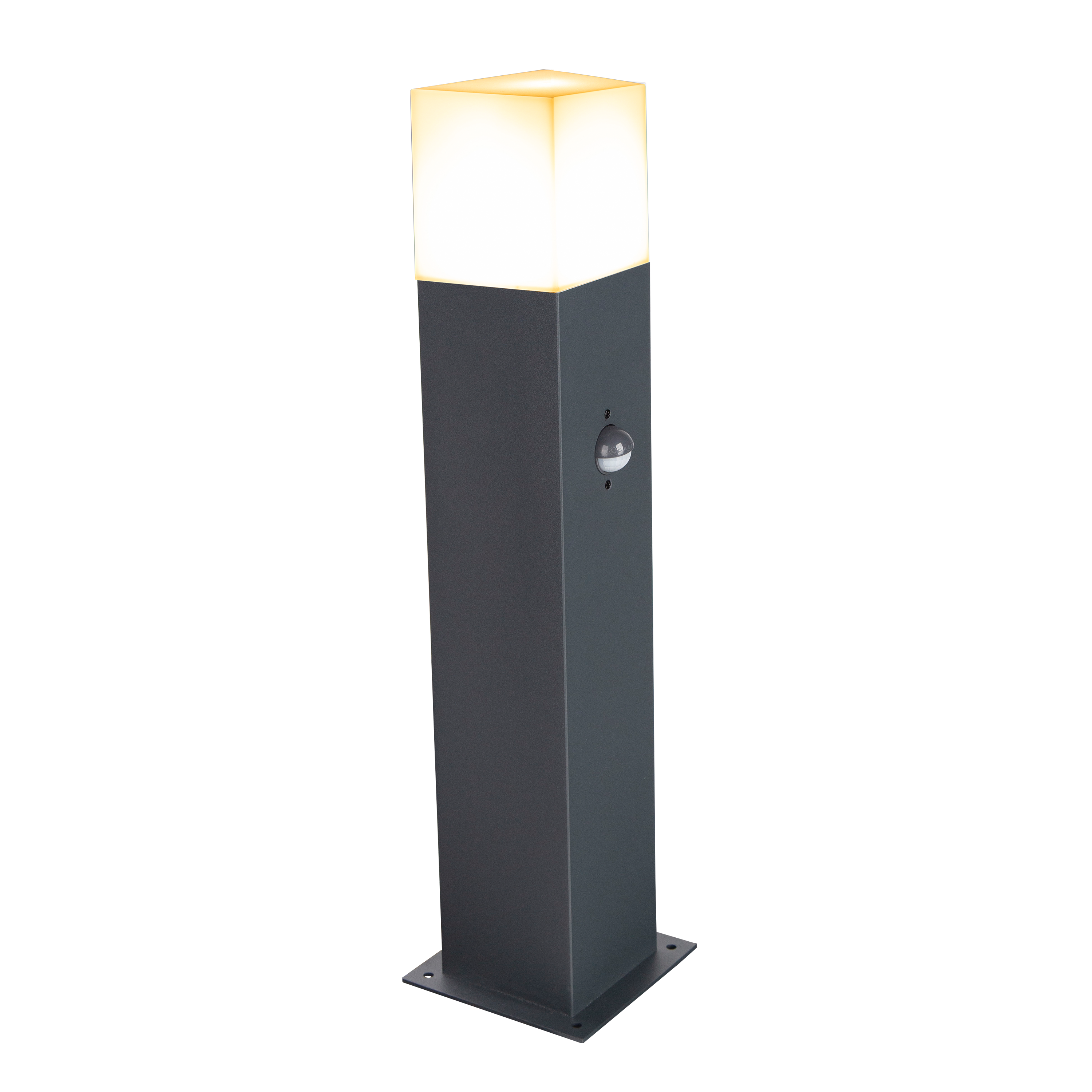 Baliza de jardín exterior E27 CIES Inspire 45 cm aluminio gris detector de movimiento resistencia IP54 - 8