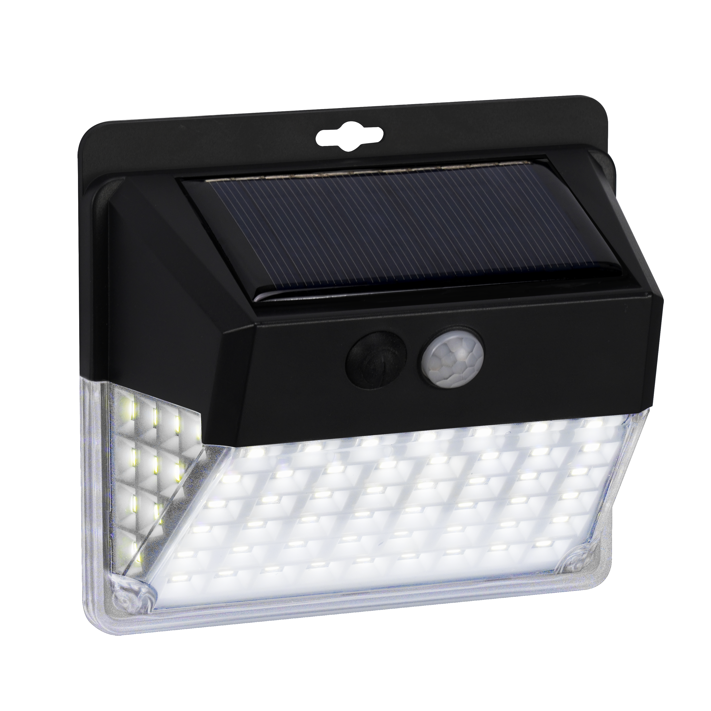 Pack de 2 apliques solares de exterior luz LED blanco frío OS-A148X2 negro con sensor crepuscular y detector de movimiento IP44 - 11