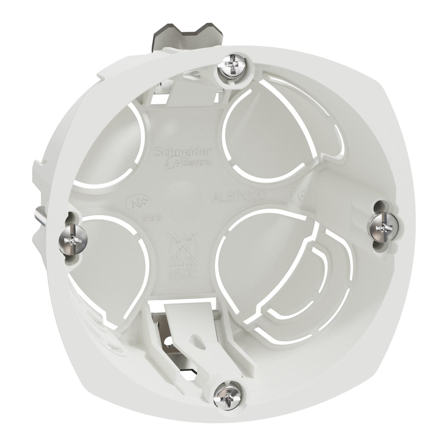 Boîte simple multifix plus Diam.67 x P.40 mm - SCHNEIDER SIMPLE MULTIFIX PLUS Ø67MM P40MM - 8