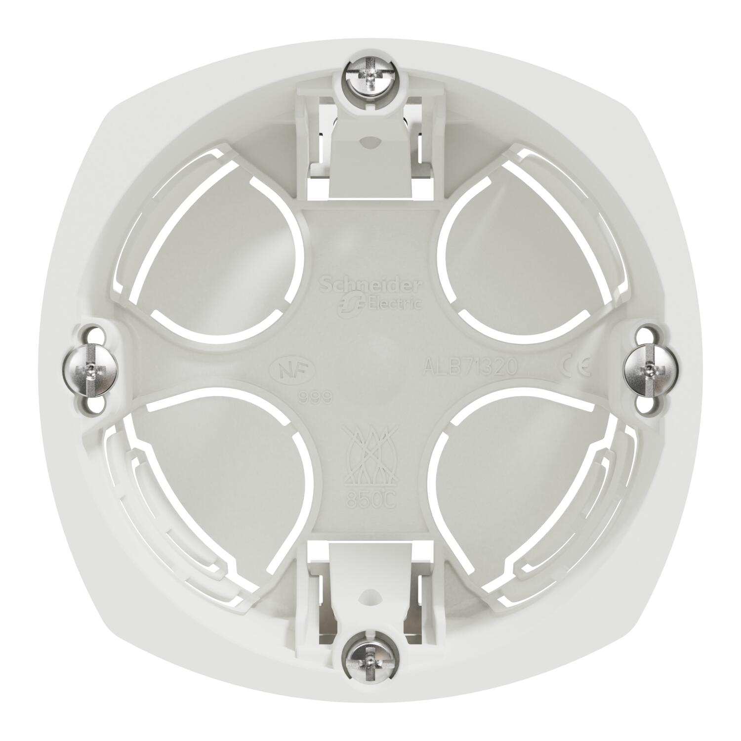 Boîte simple multifix plus Diam.67 x P.40 mm - SCHNEIDER SIMPLE MULTIFIX PLUS Ø67MM P40MM - 9