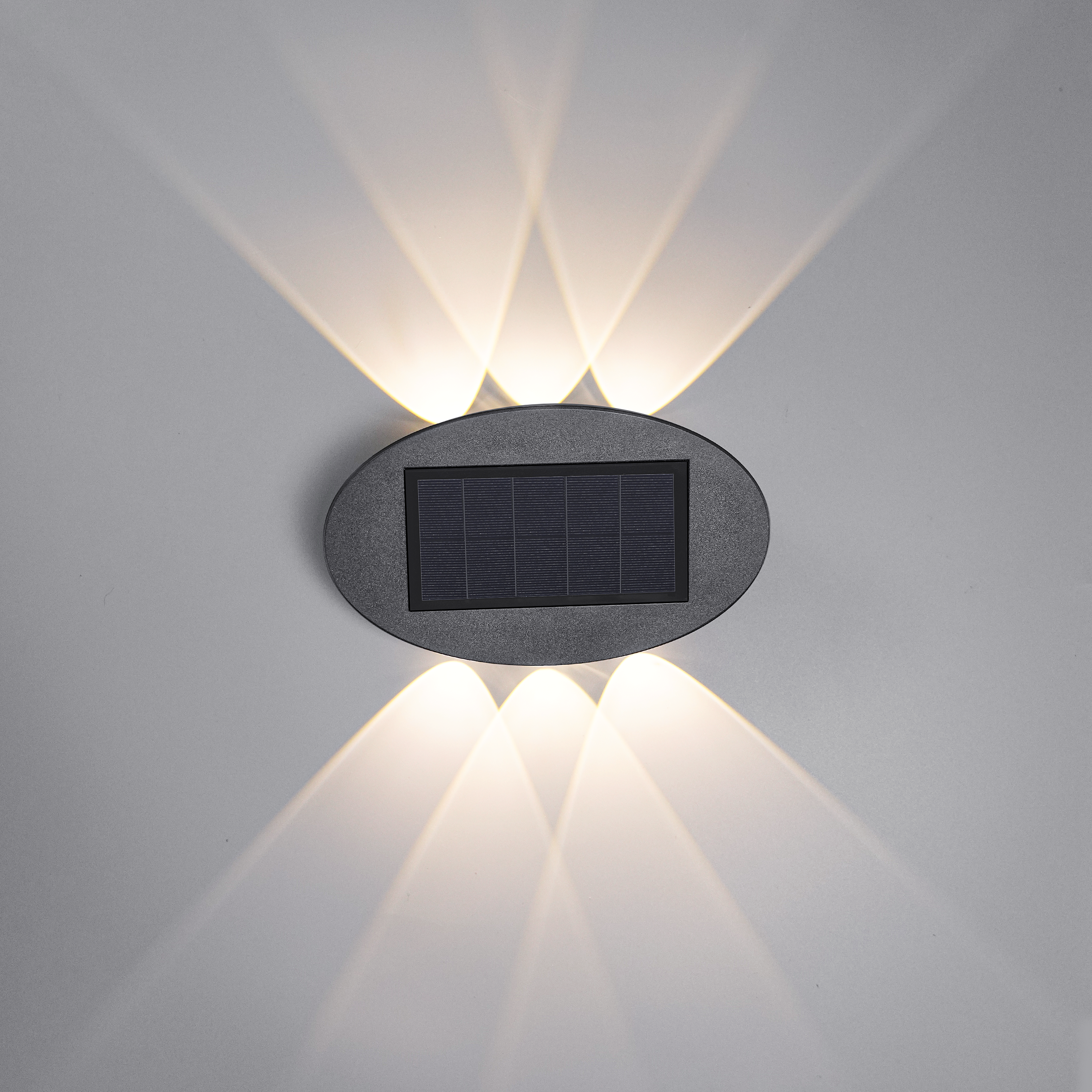 Candeeiro de parede solarar Alata 200 lm 3000k ip44 preto Inspire - 3