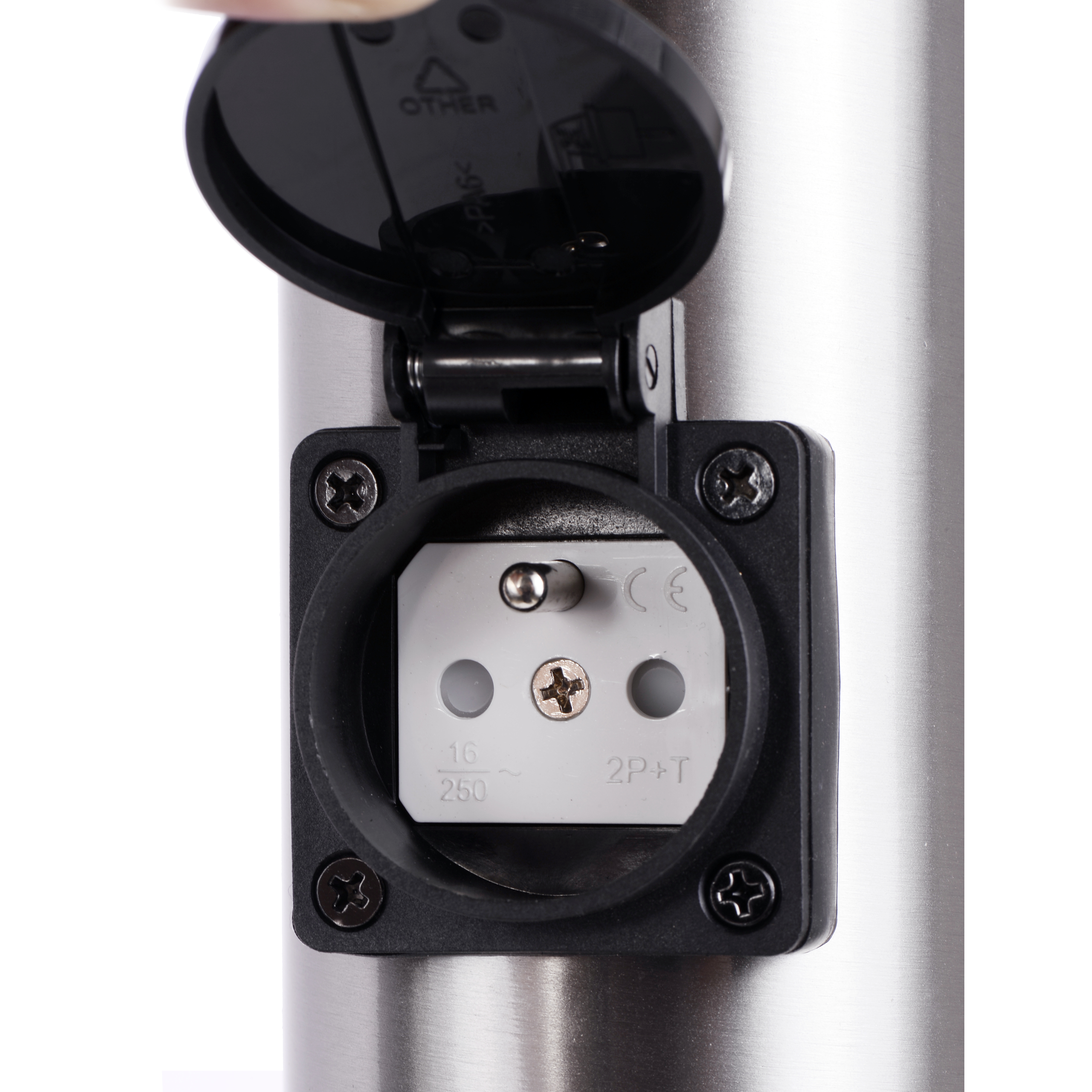 Borne extérieure avec prise, E27 max 25W aluminium Bergen INSPIRE - 6