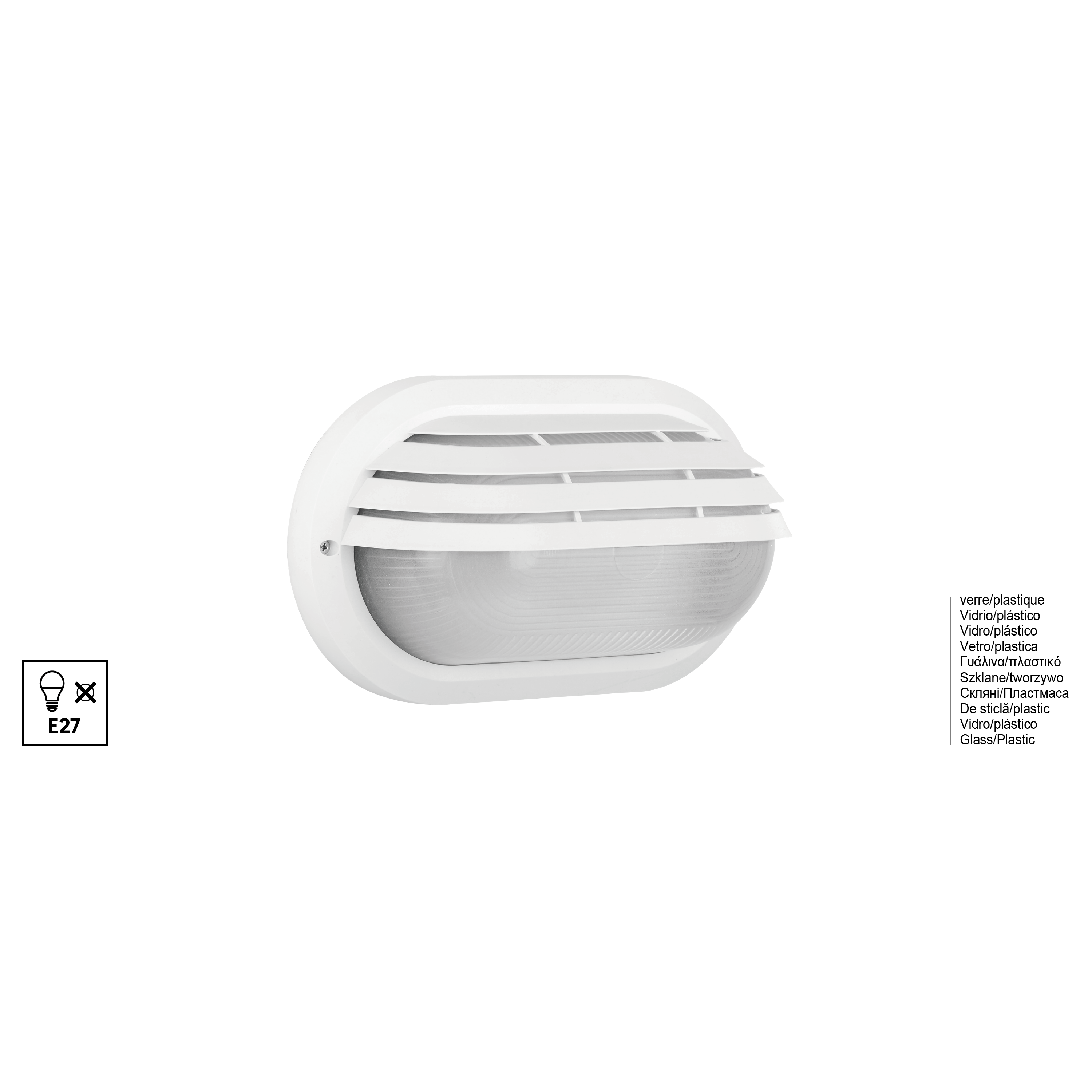 Applique classico da esterno Cesena bianco IP54 E27 - 4