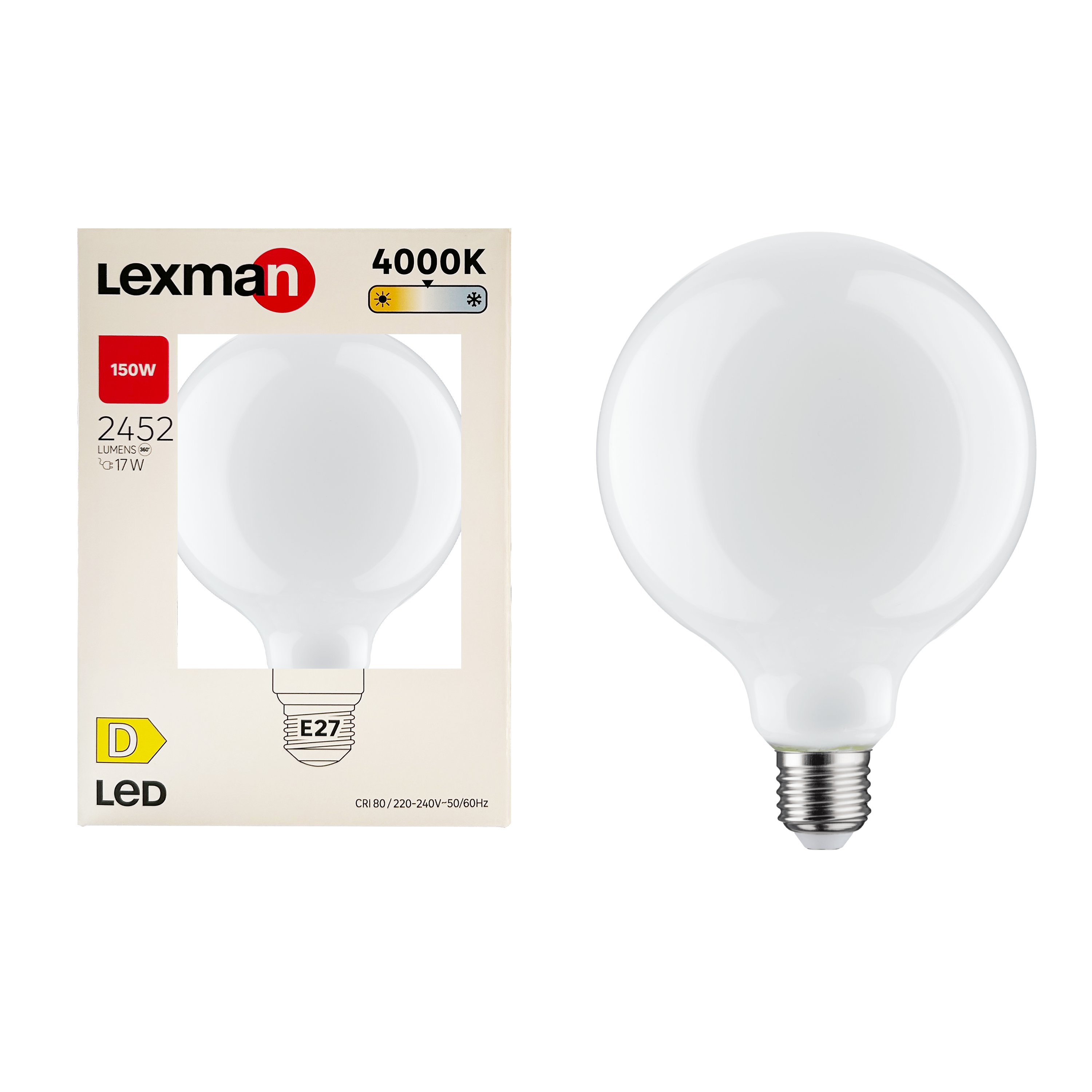 Bombilla led e27 2452 lm blanco neutro mate lexman
