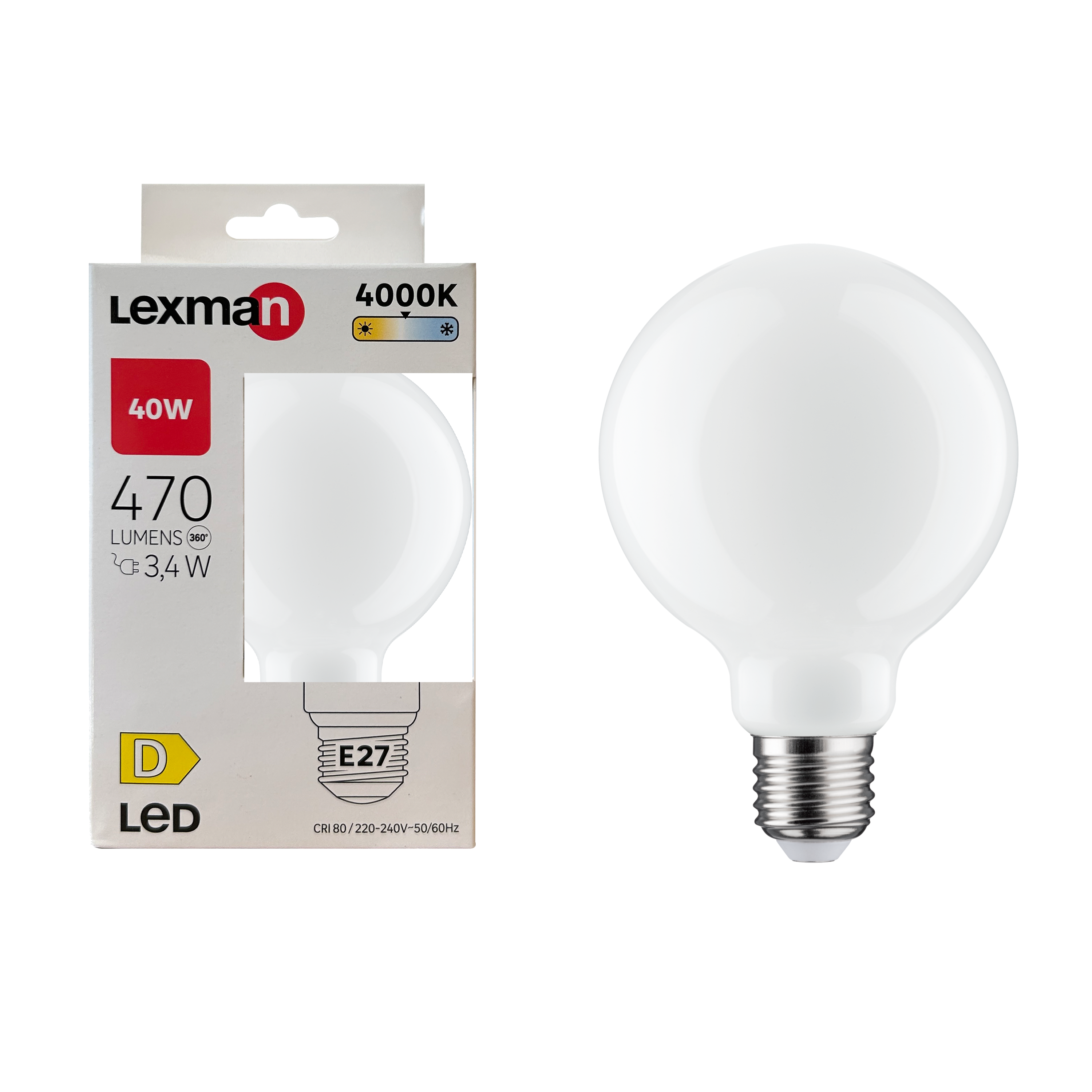 Żarówka LED E27 3,4 W 470 lm Neutralna biel Lexman - 4