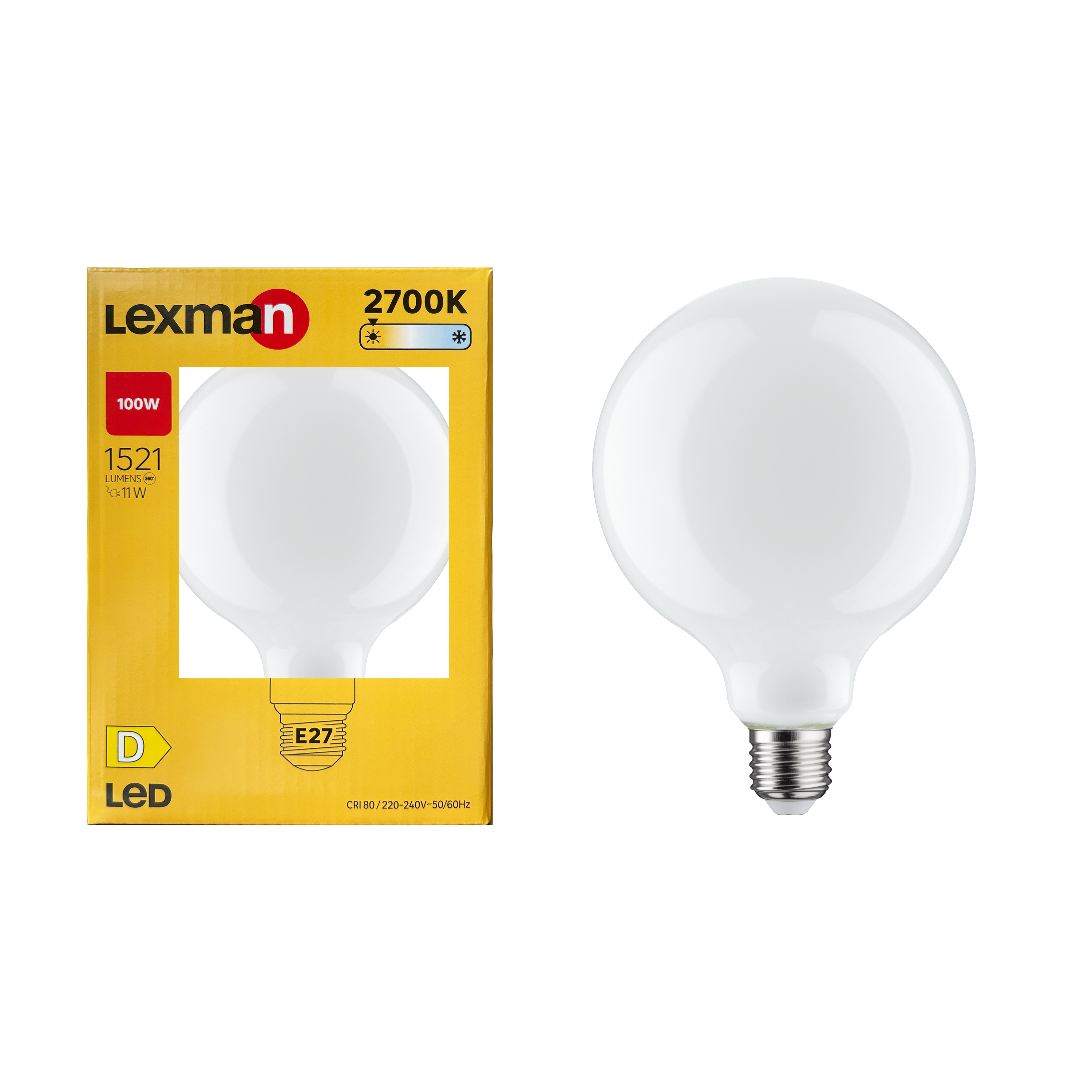 Bombilla led e27 1521 lm blanco cálido mate lexman