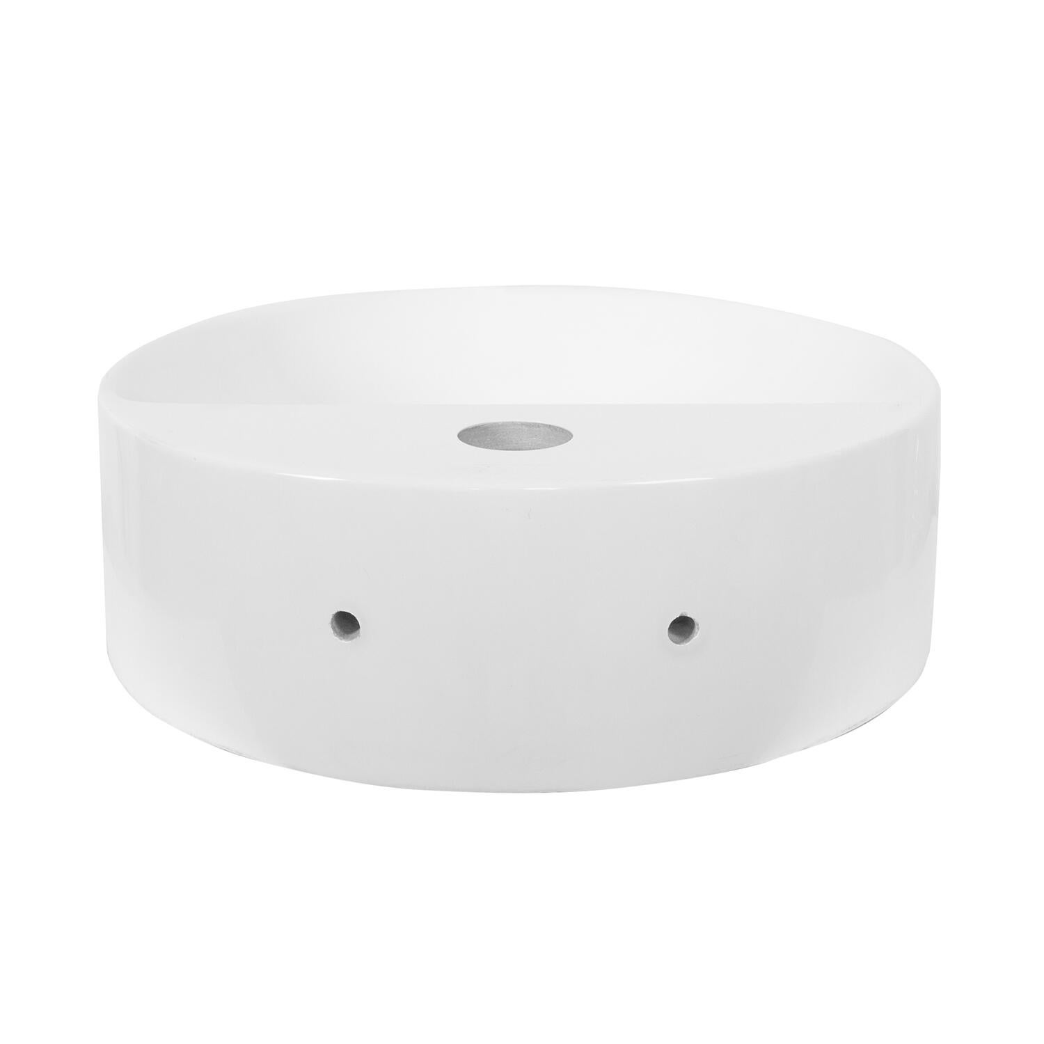 Vasque lave-mains résine rond blanc l.30 x P.30 cm, Smart - 2