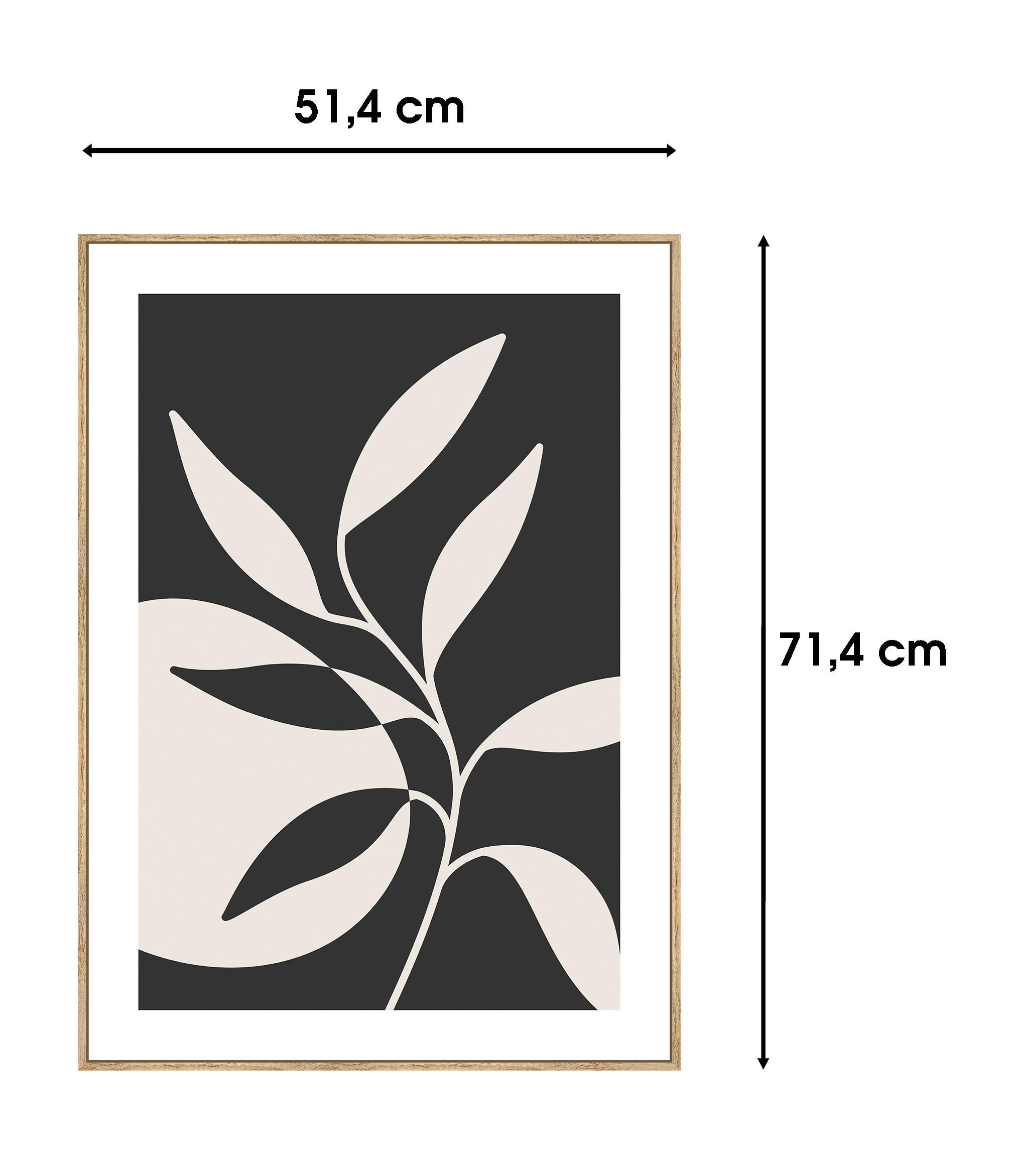 Cuadro con marco Decoart Hojas 51 cm x 71 cm - 4