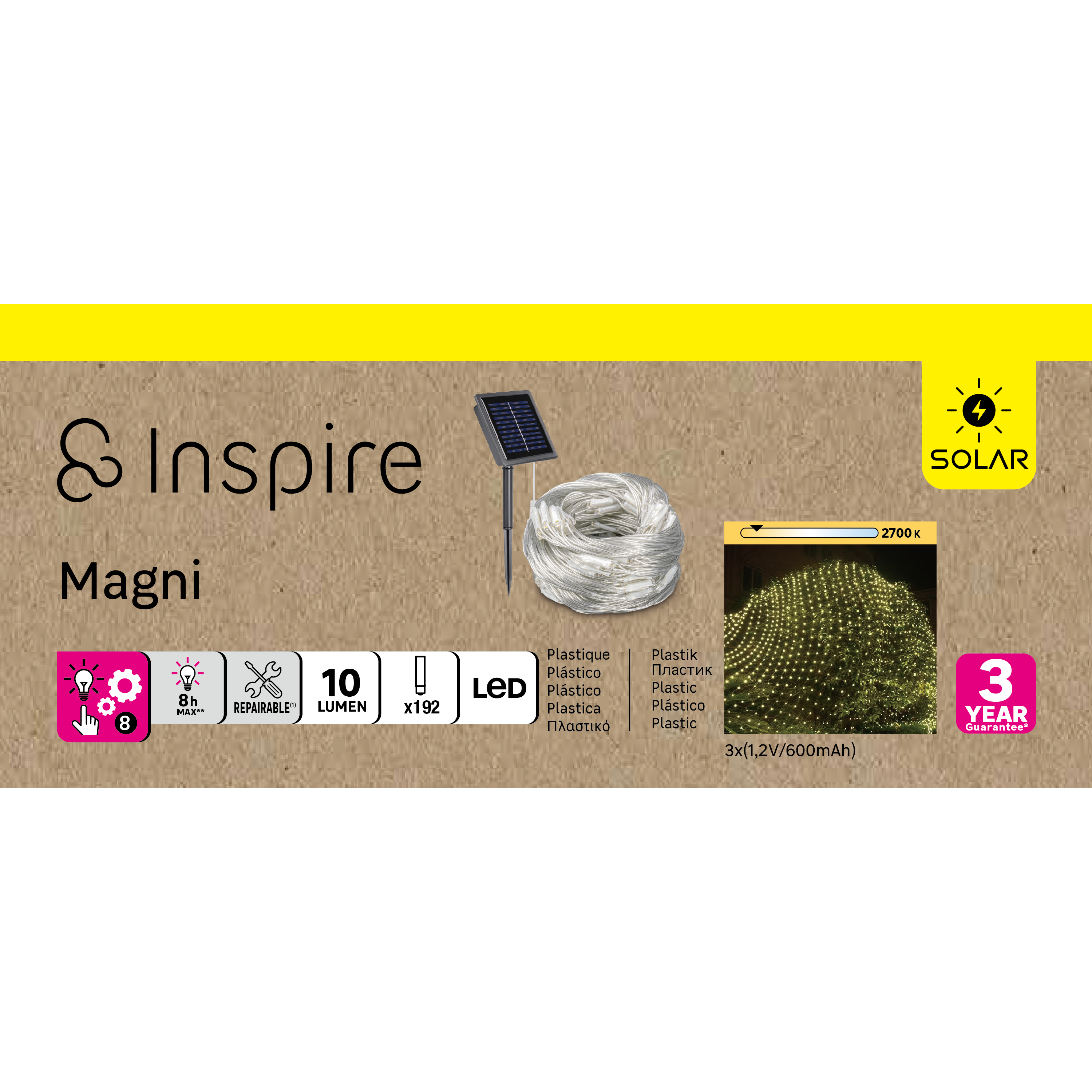 Grinalda 2m 3000K IP44 multicor Inspire - 9