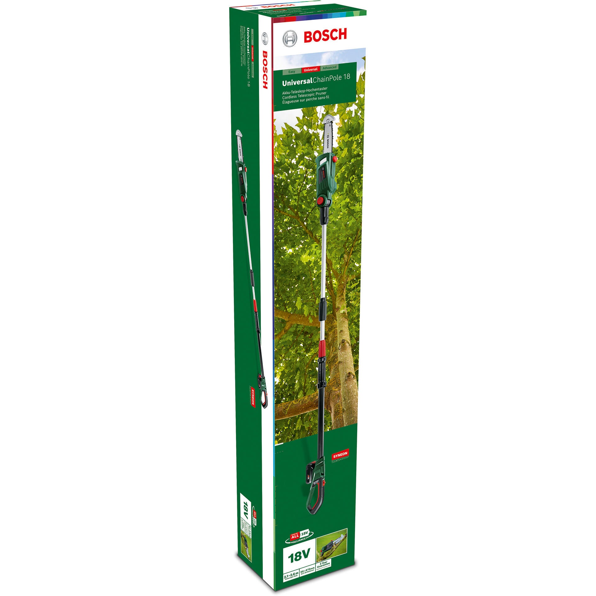Elagueuse sur perche sans fil BOSCH UniversalChainPole 18 V, 1 batterie 2,5 Ah - 5