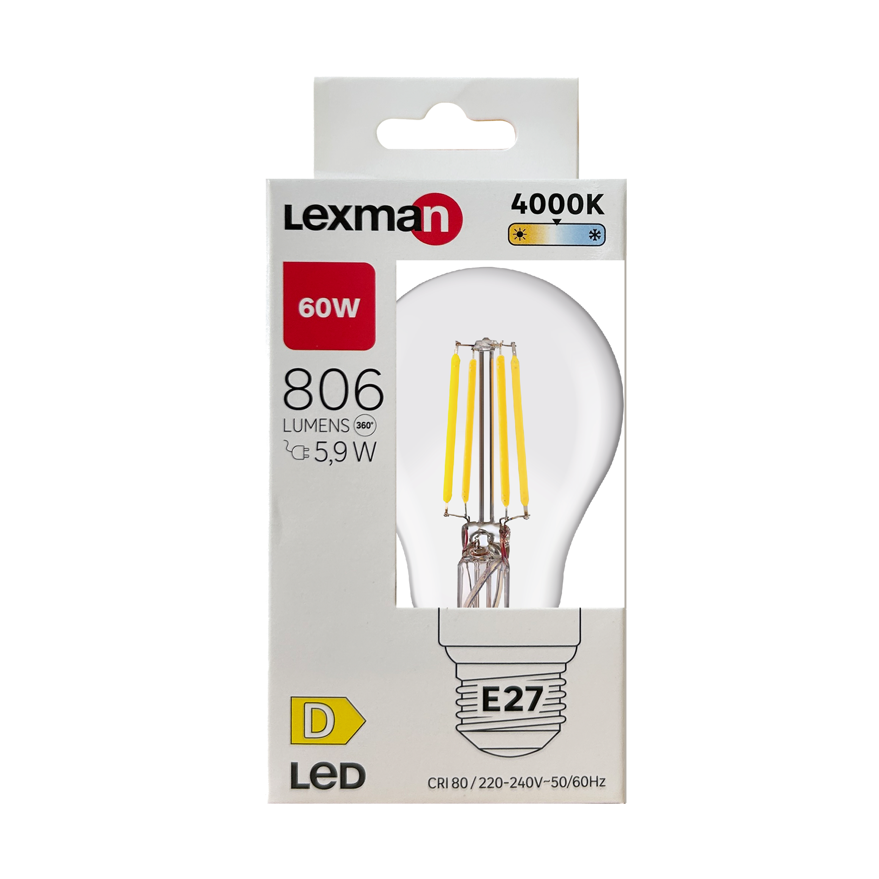 Żarówka LED E27 5,9 W 806 lm Neutralna biel Lexman - 7