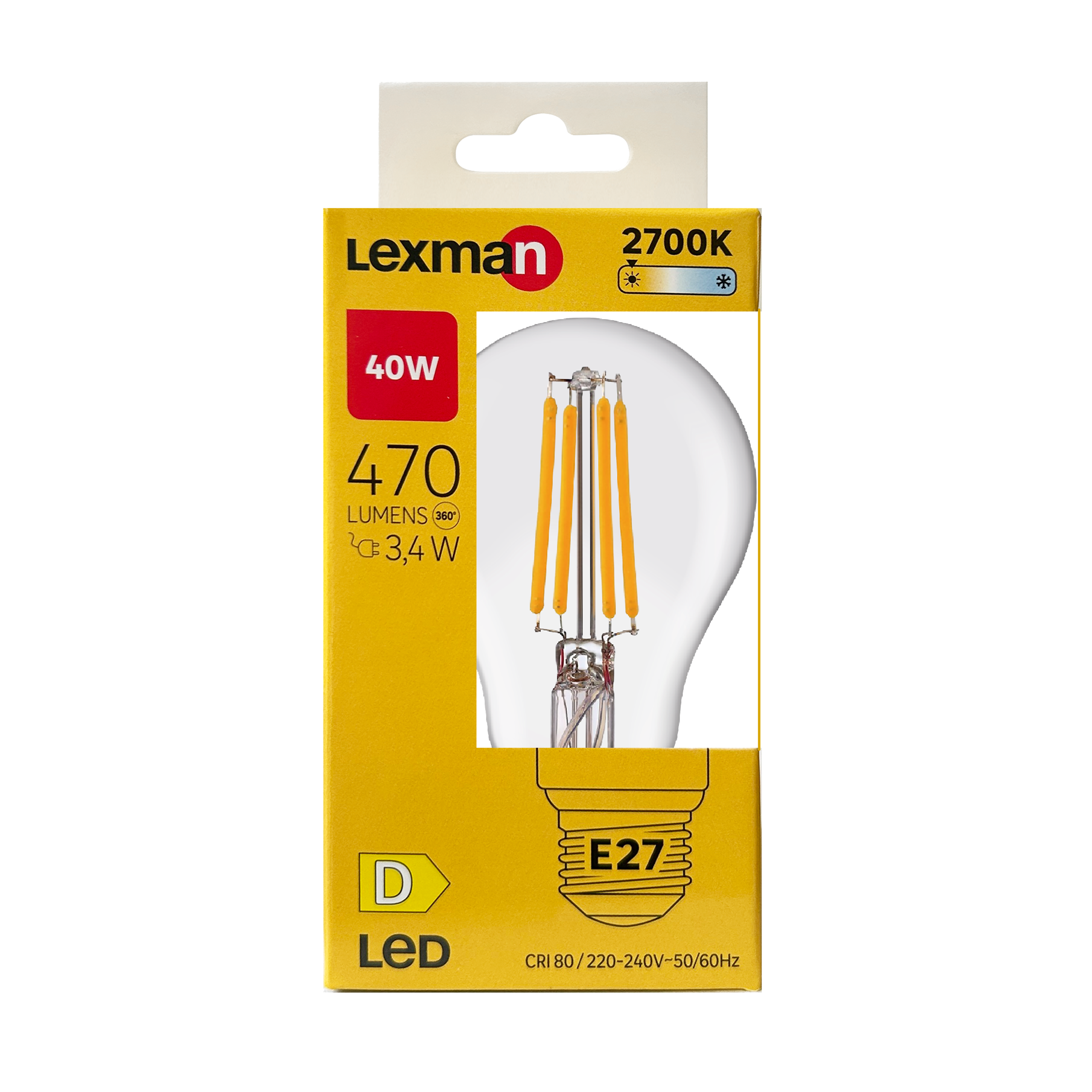 Żarówka LED E27 3,4 W 470 lm Ciepła biel Lexman - 12