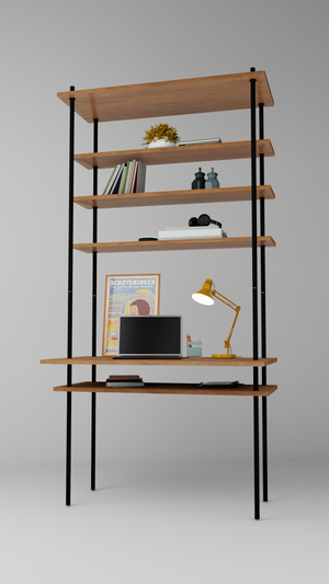 Scaffale Portapiante A 5 Livelli THYGIFTREE In Metallo E Legno, 30x30x85 Cm, Per Interni Ed Esterni, Carico Max 9 Kg Per Piano, Montaggio Facile - 2