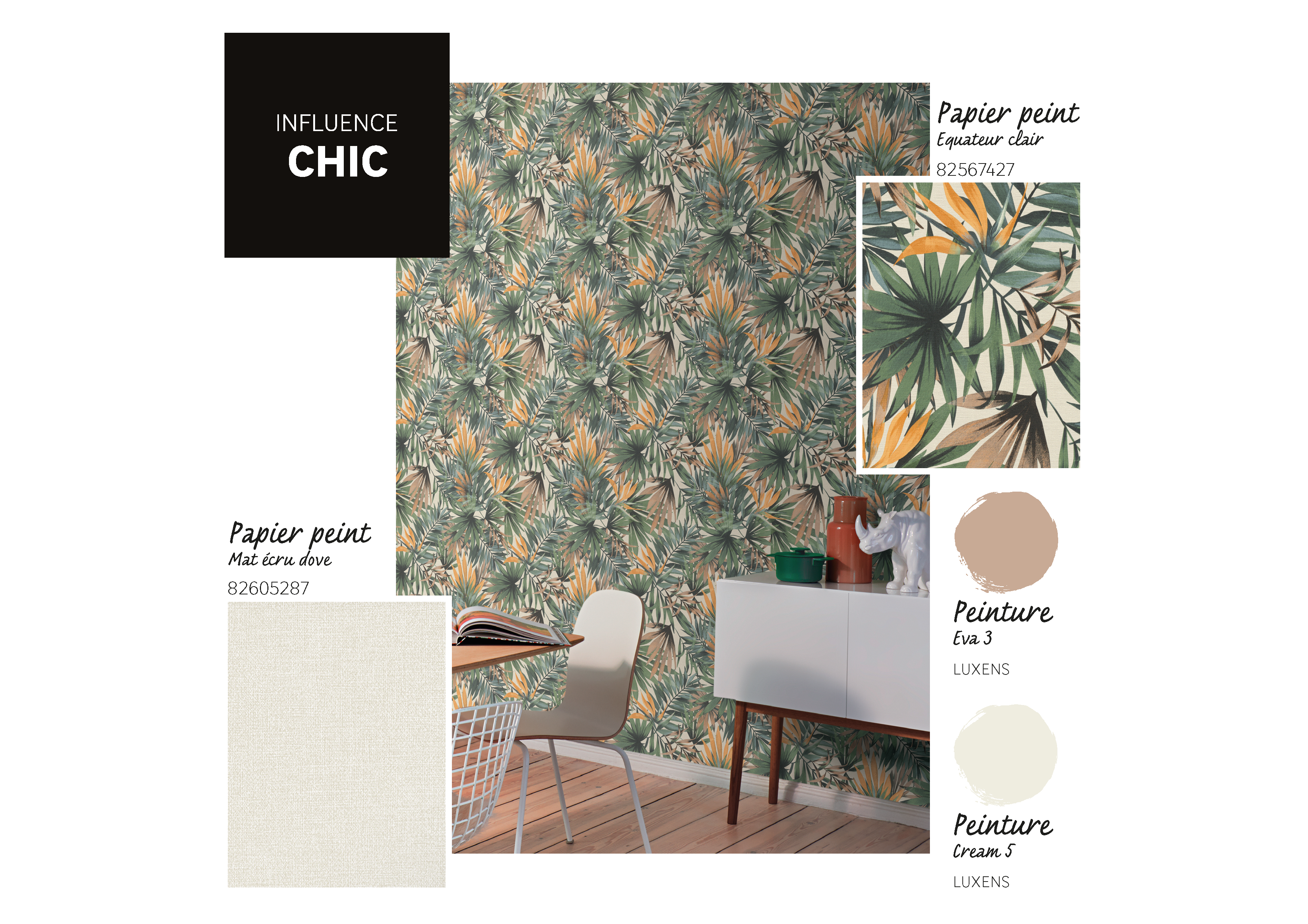 Papier peint intissé Equateur vert - 2